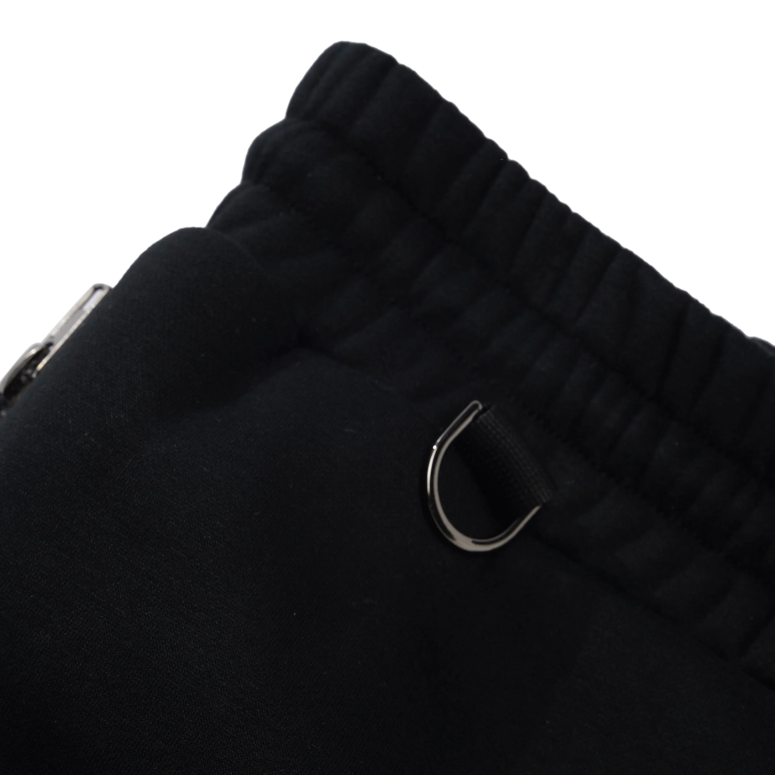 Contrast Fleece Track Shorts, Black - Image 2