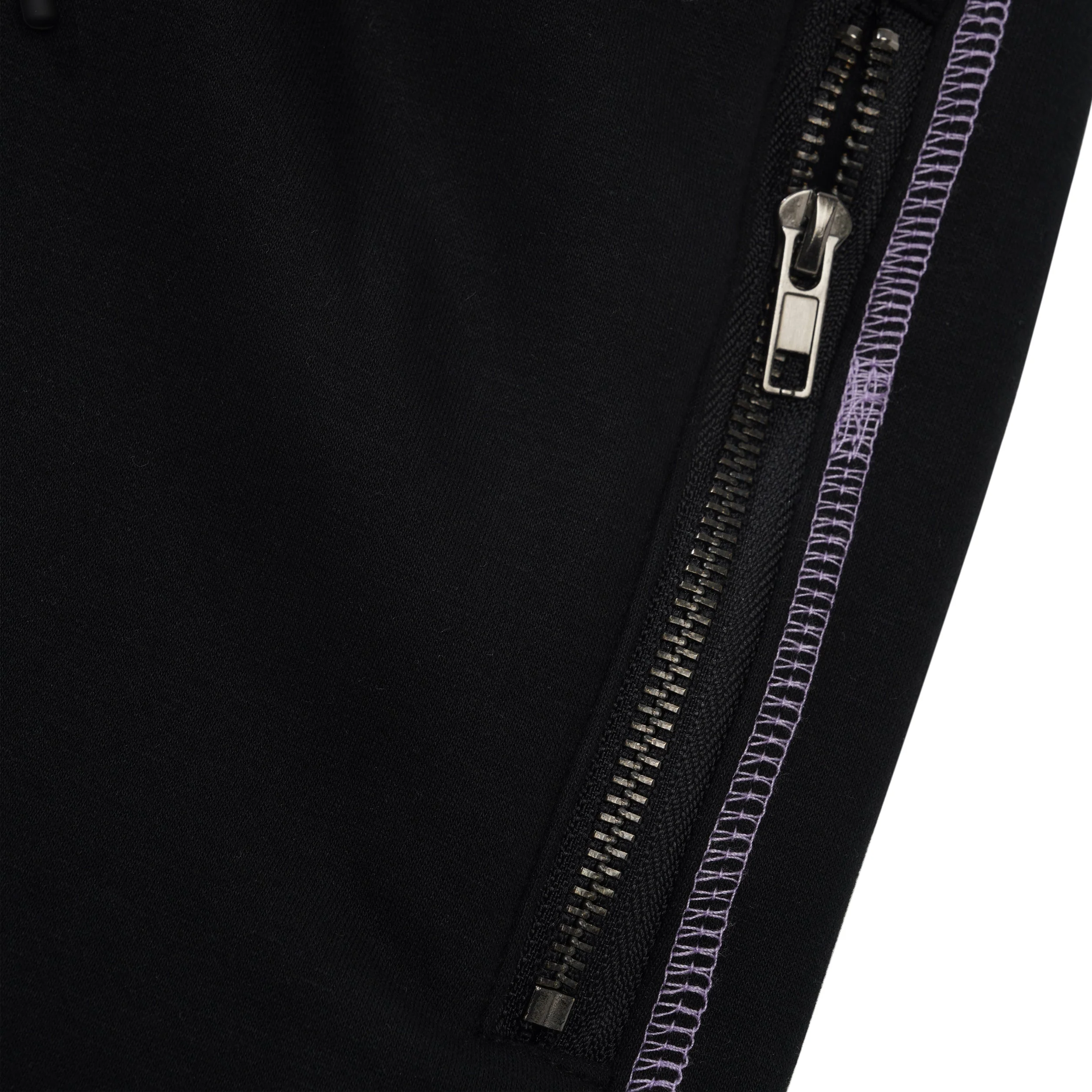 Contrast Fleece Track Shorts, Black - Image 3