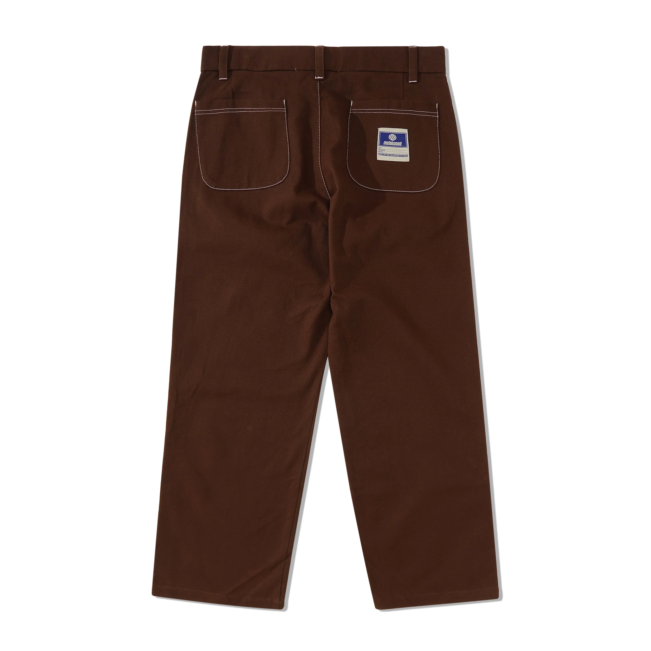 Contrast Sitch Chino Pant, Chocolate - Image 2