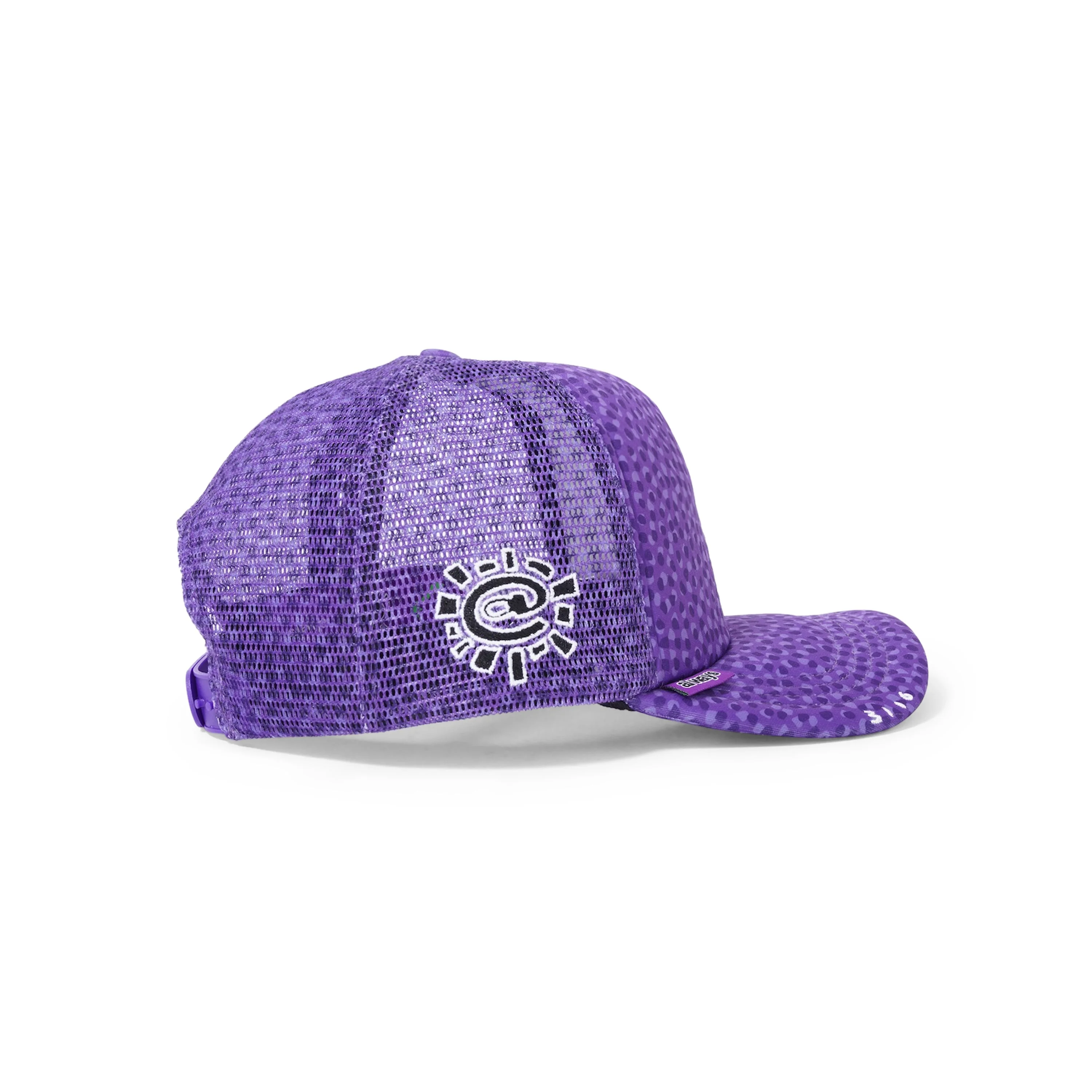 Coral Pattern Trucker Cap, Purple - Image 3