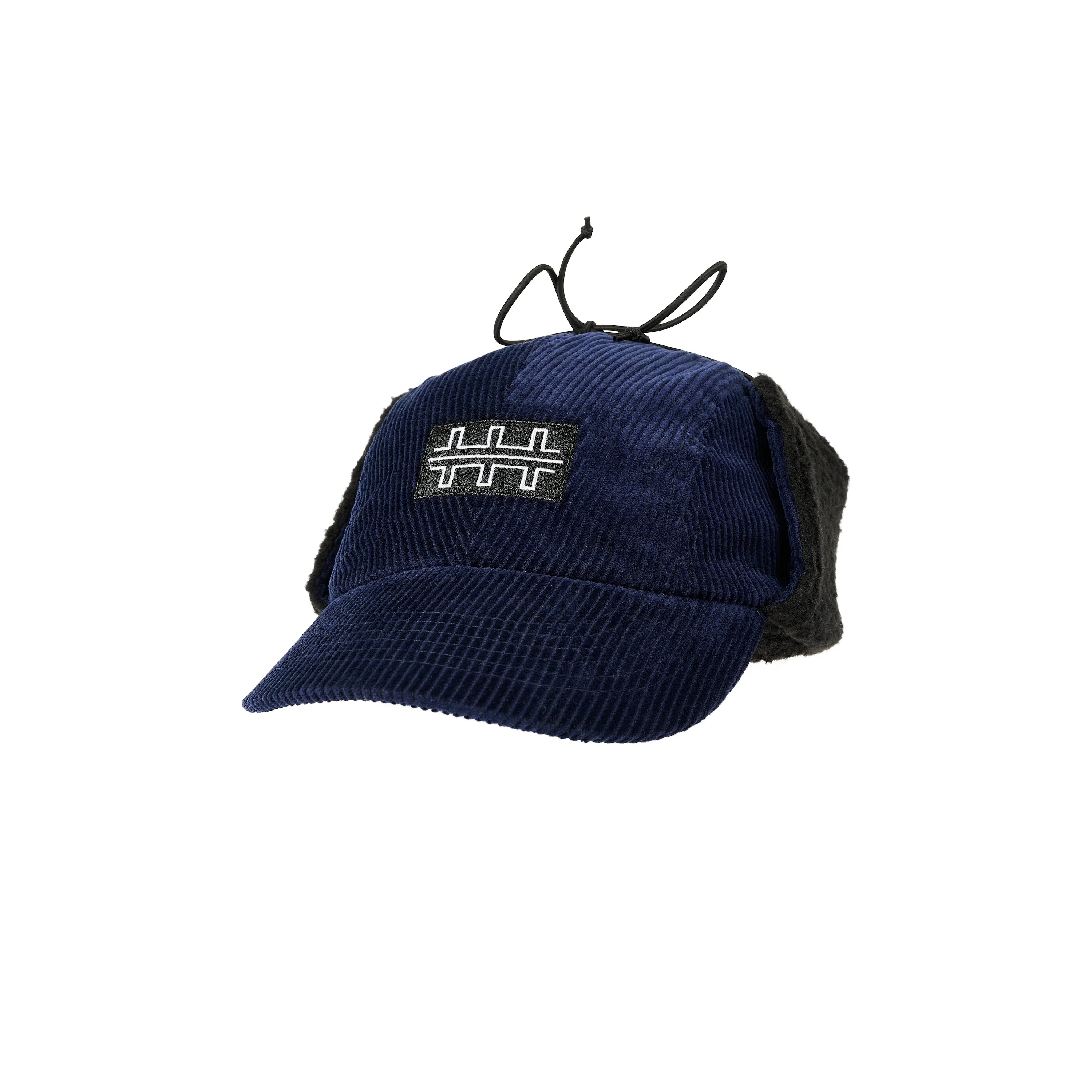 Cord Earflap Cap, Navy - Image 2
