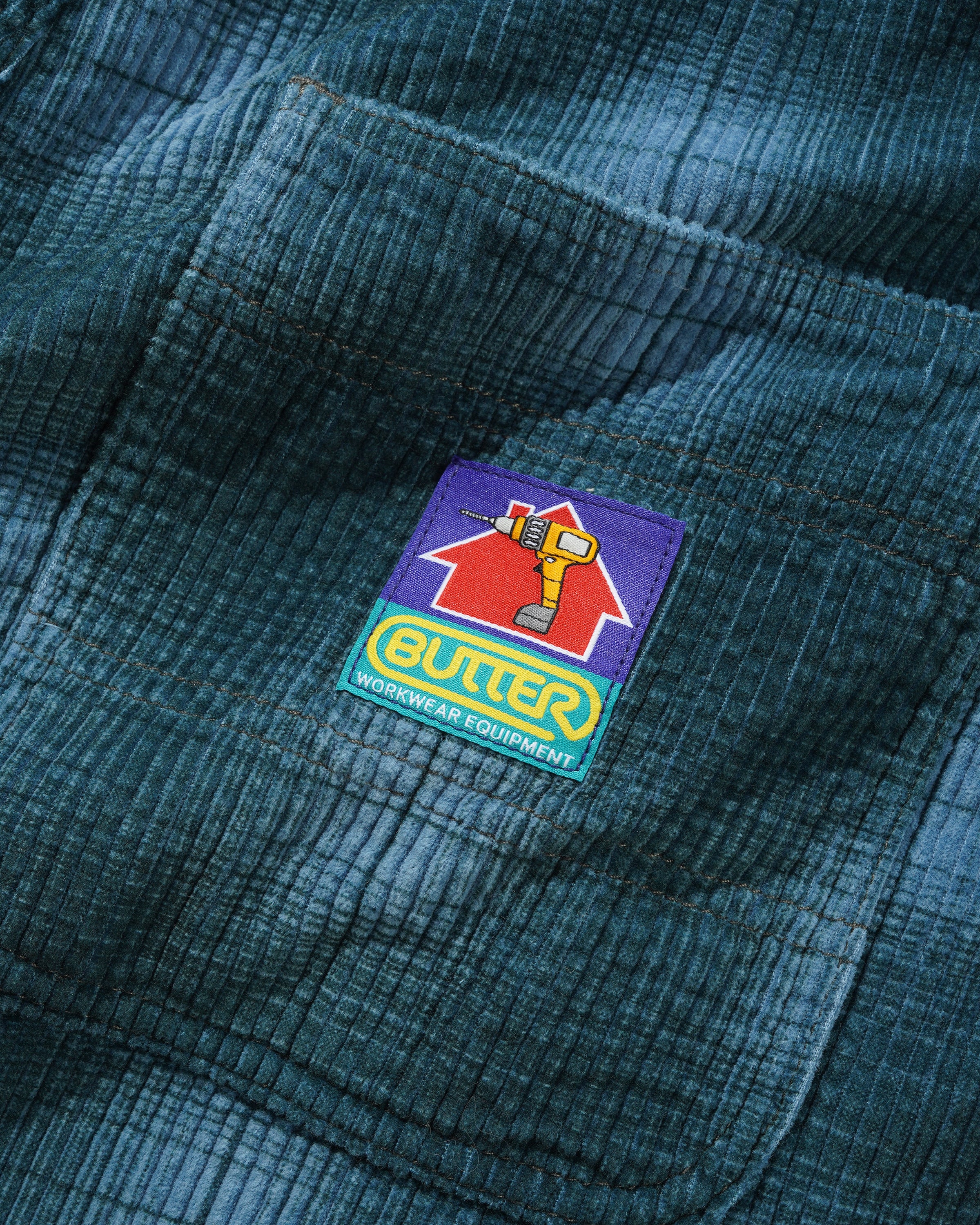 Cord Work Shorts, Blue Plaid - Image 3