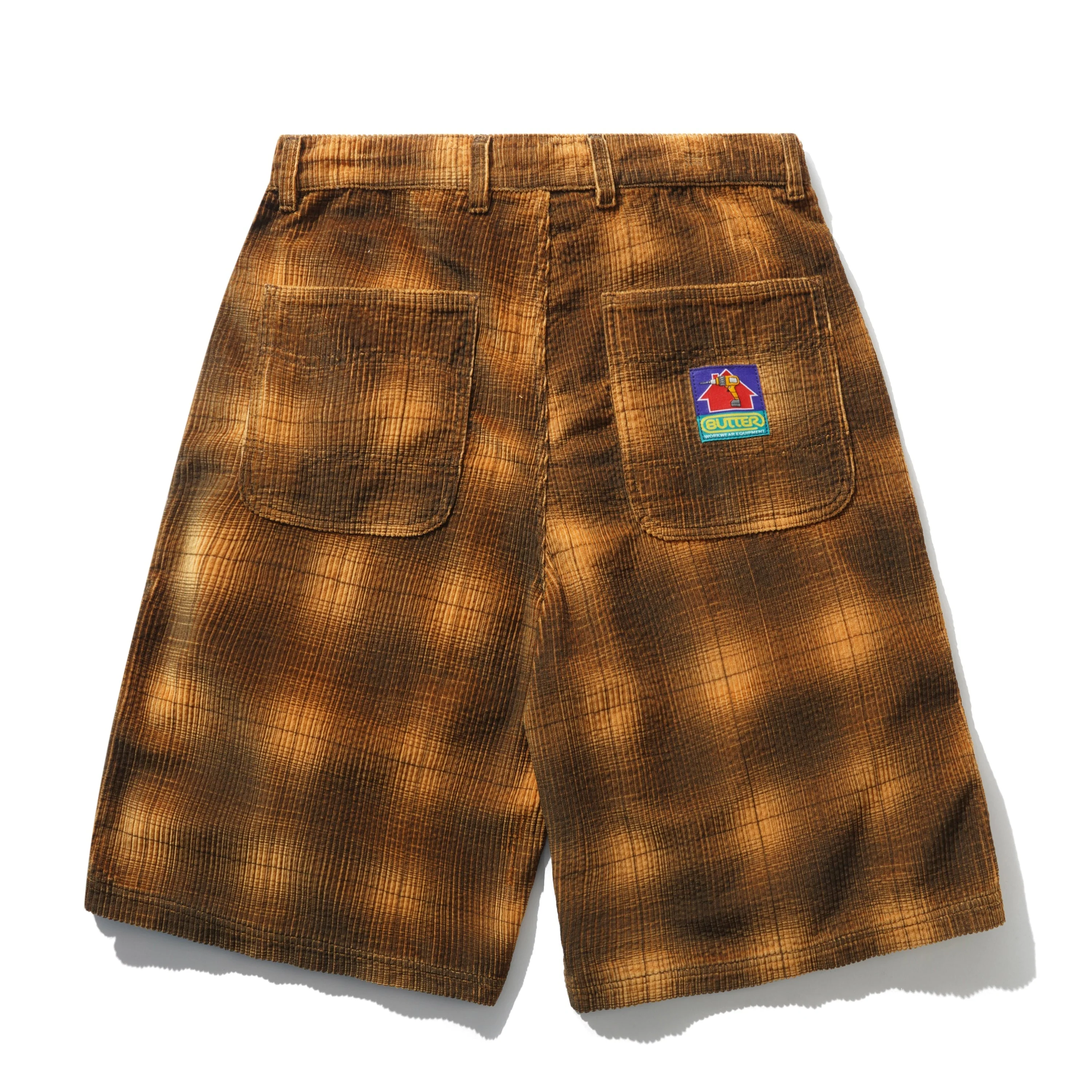 Cord Work Shorts, Mustard Plaid - Image 2
