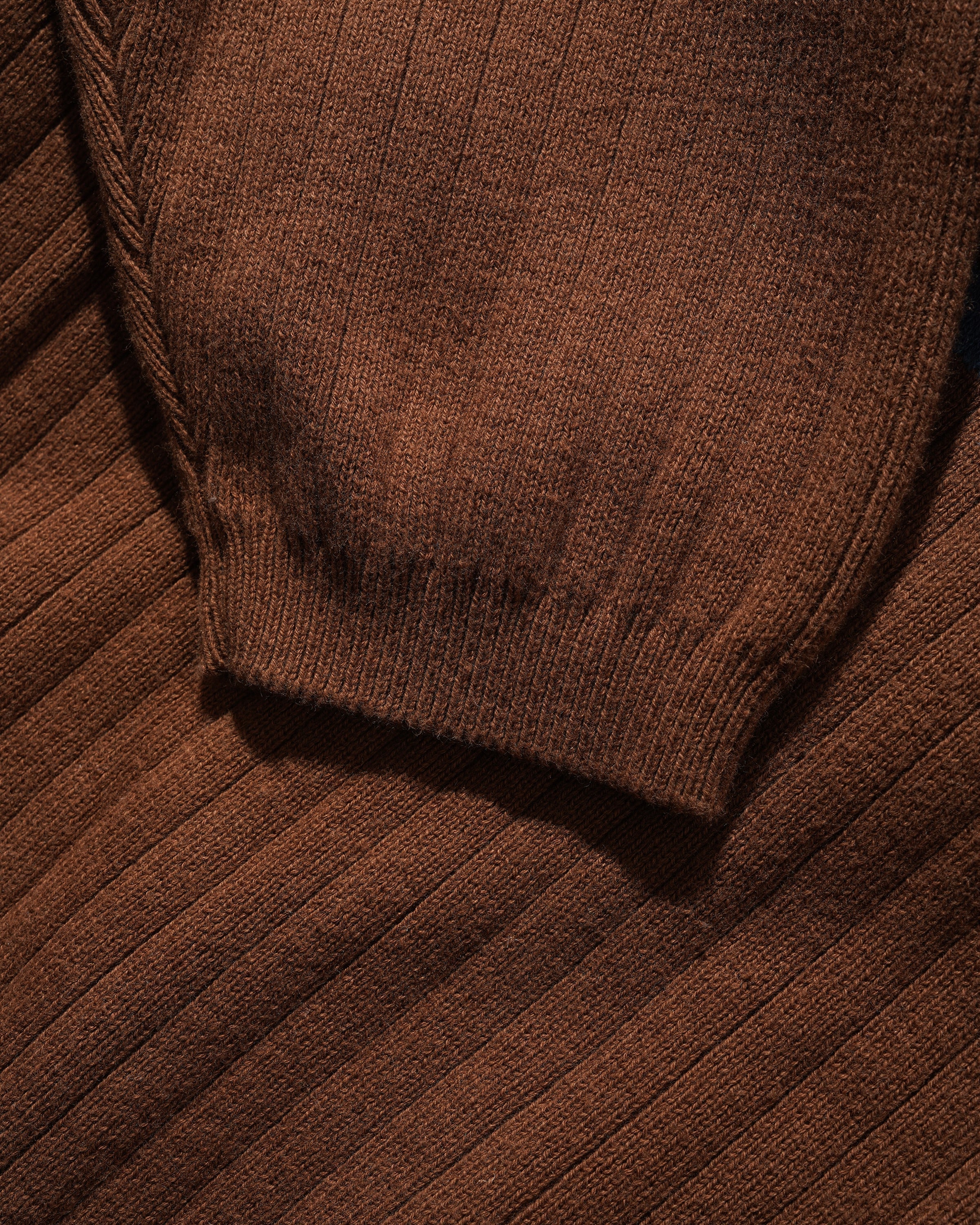 Crest Knit Sweater, Brown - Image 3