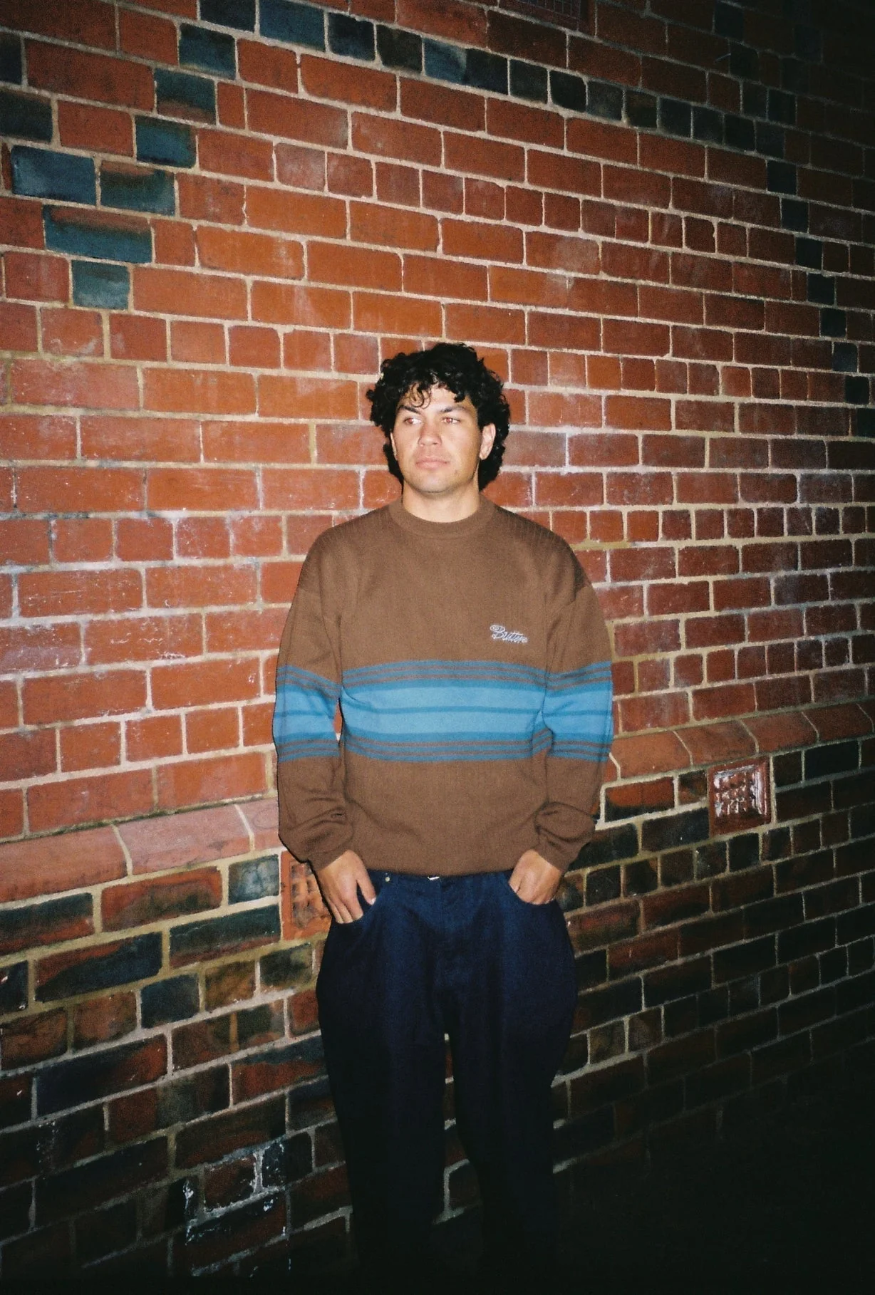 Crest Knit Sweater, Brown - Image 4