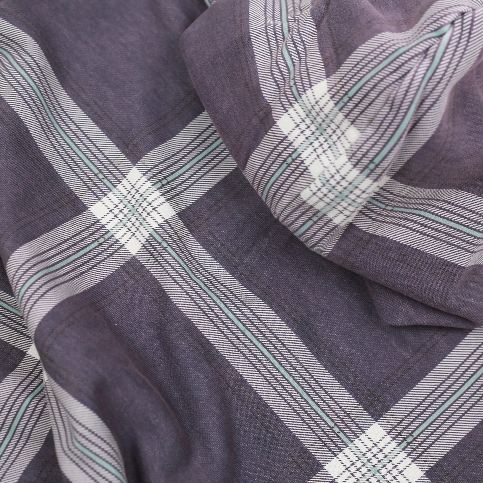 Crib Checked Zip-Thru Hood, Blue - Image 3