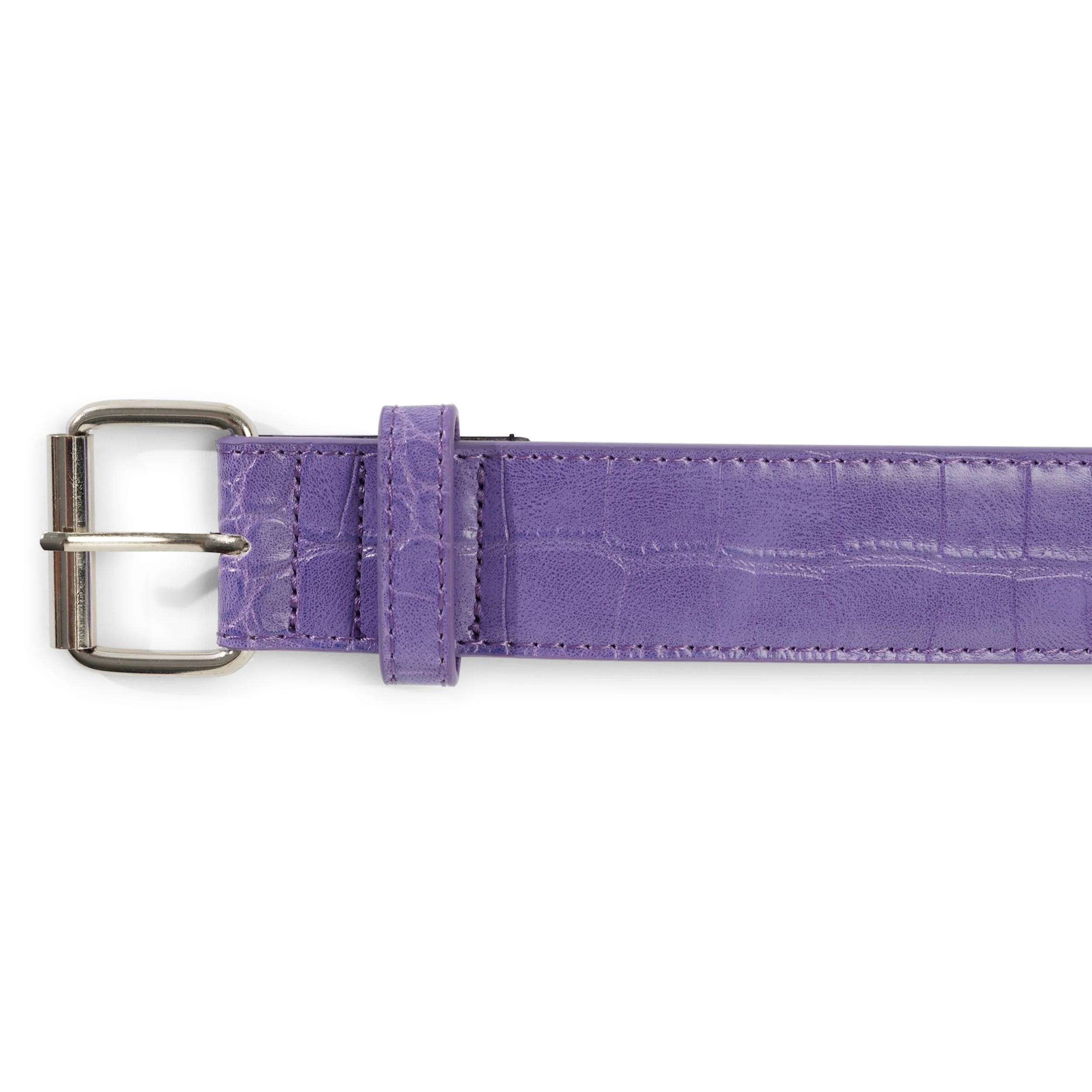 Croc Skin Belt, Purple - Image 2
