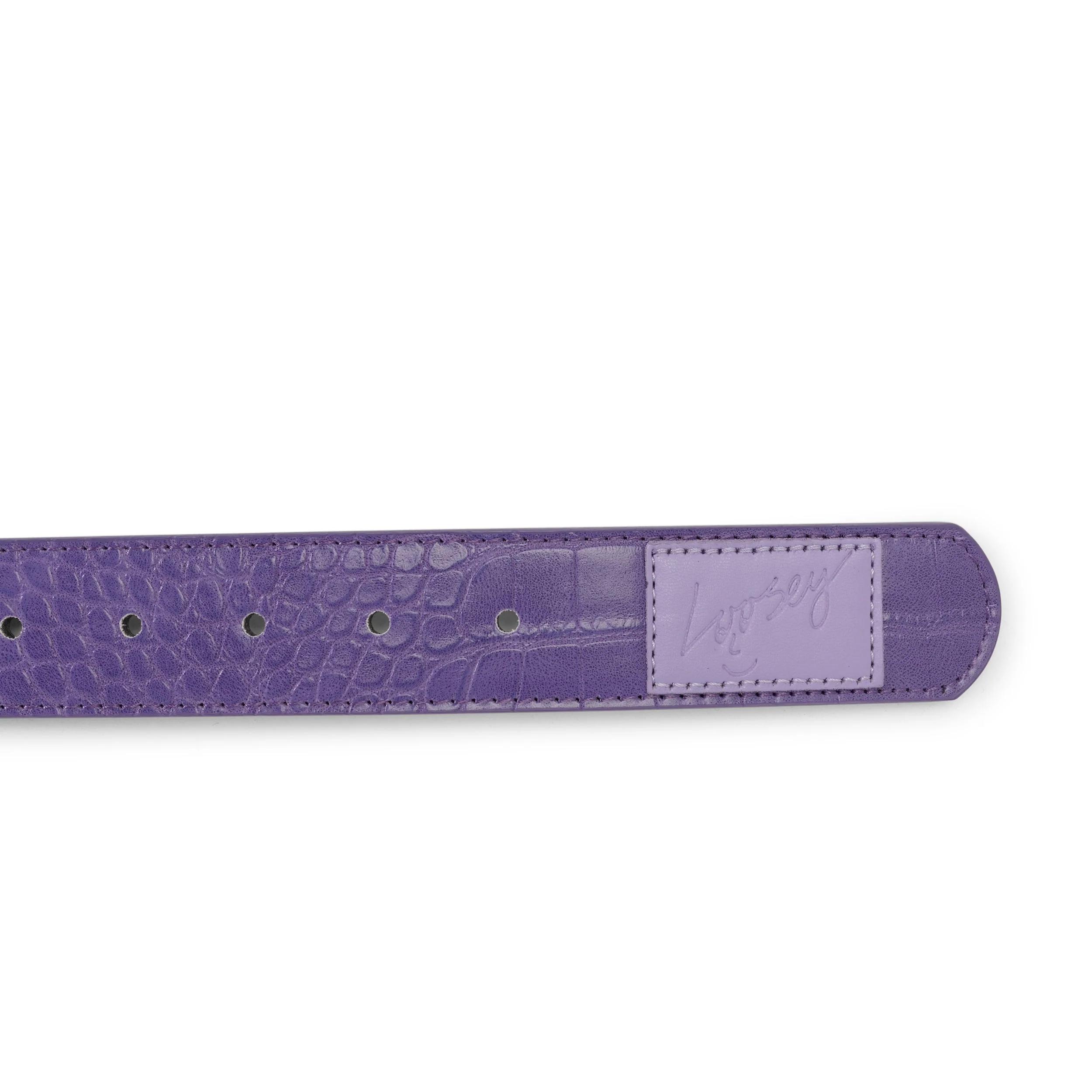 Croc Skin Belt, Purple - Image 3