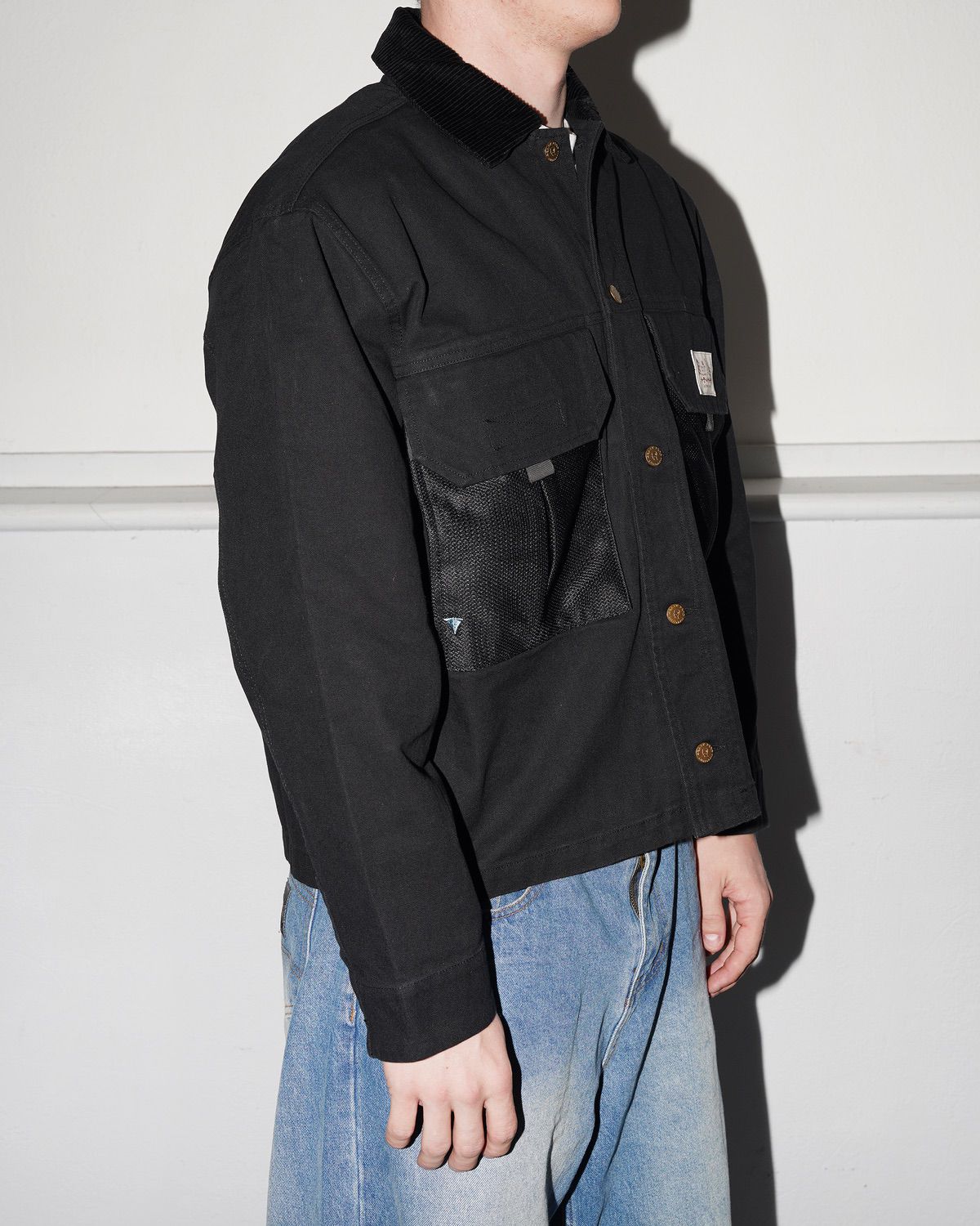 Cropped Chore Jacket, Black - Image 4