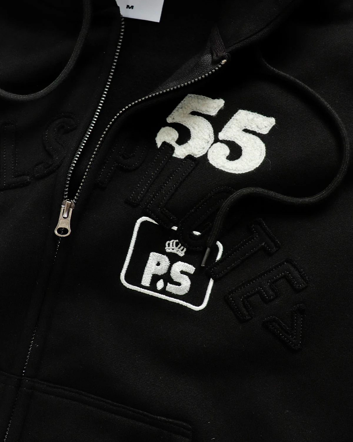 Crown Zip Hood, Black - Image 2