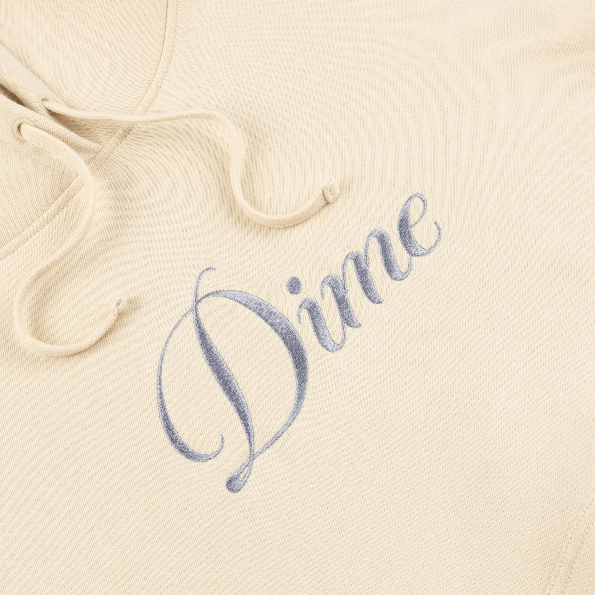 Cursive Logo Pullover Hood, Fog - Image 2