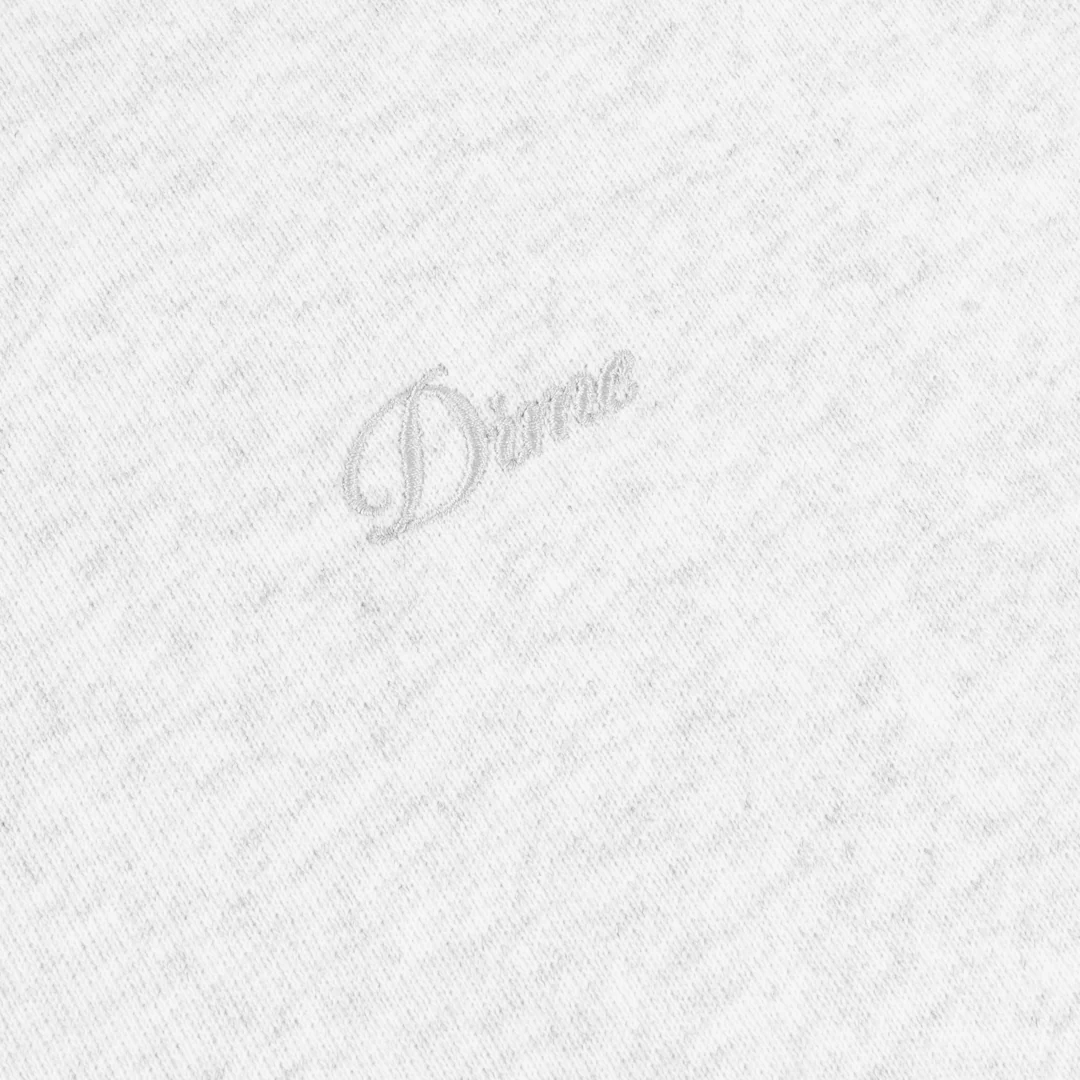 Cursive Small Logo Zip-Thru Pullover Hood, Ash - Image 3