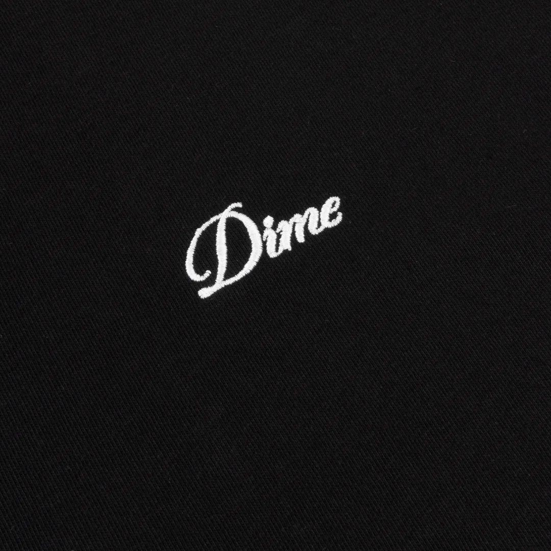 Cursive Small Logo Zip-Thru Pullover Hood, Black - Image 3