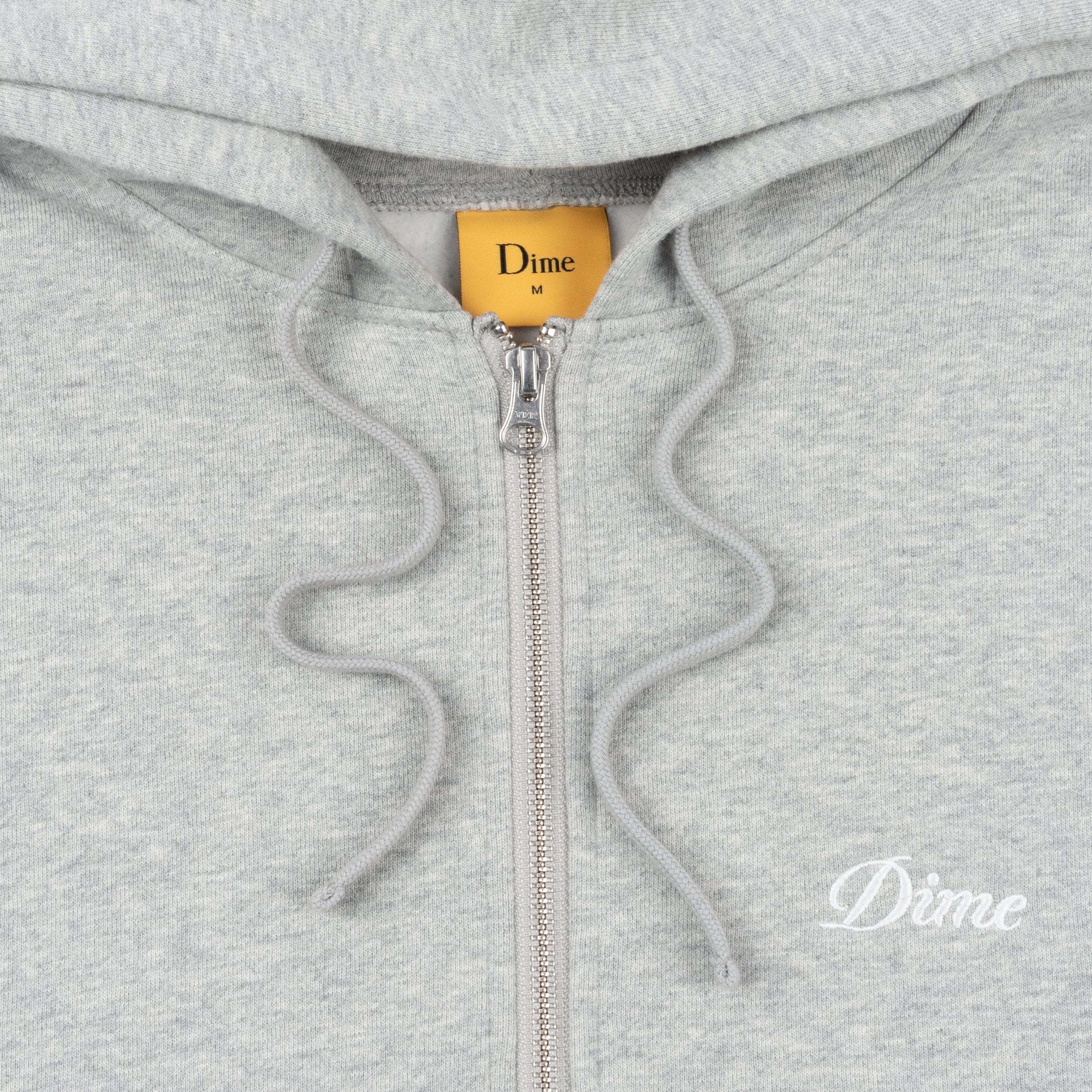 Cursive Zip Pullover, Heather Grey - Image 2