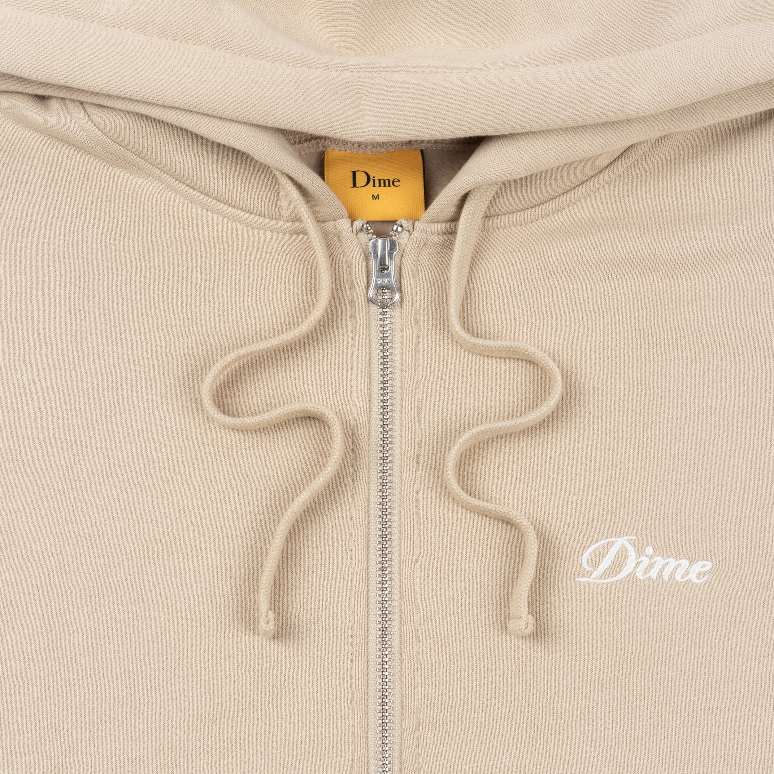 Cursive Zip Pullover, Sand - Image 2