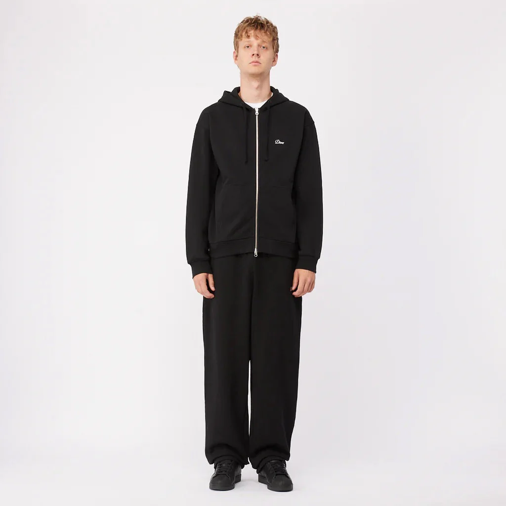 Cursive Zip-Thru Pullover Hood, Black - Image 3
