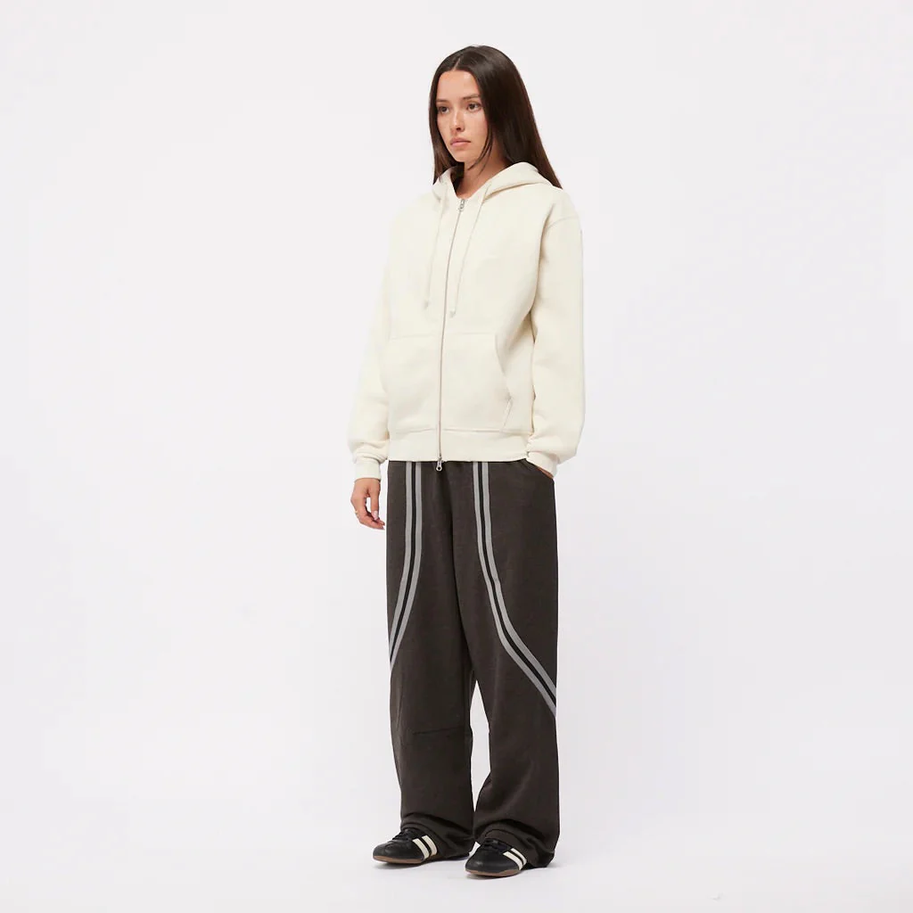 Cursive Zip-Thru Pullover Hood, Natural - Image 3