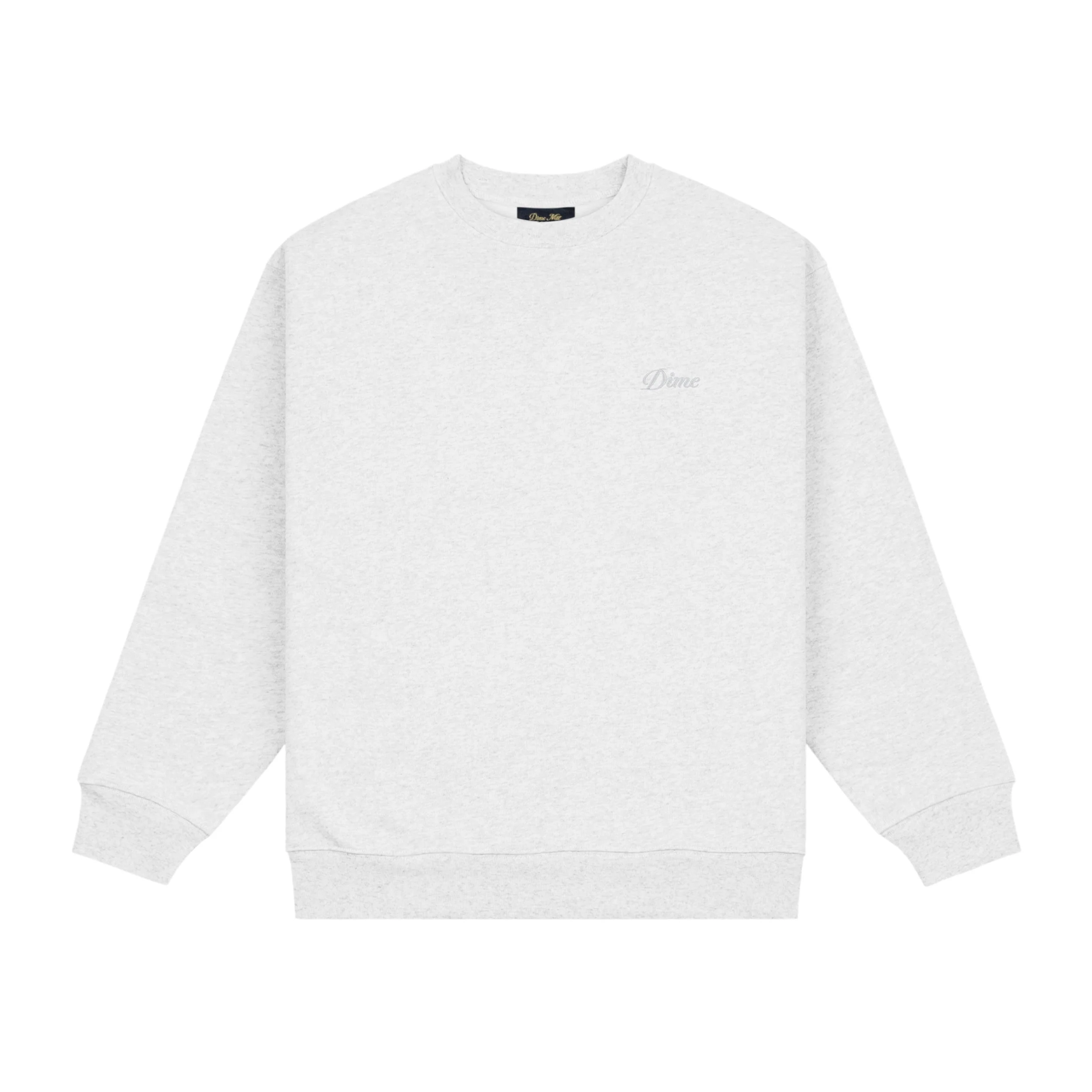 Cursive Small Logo Crewneck, Ash