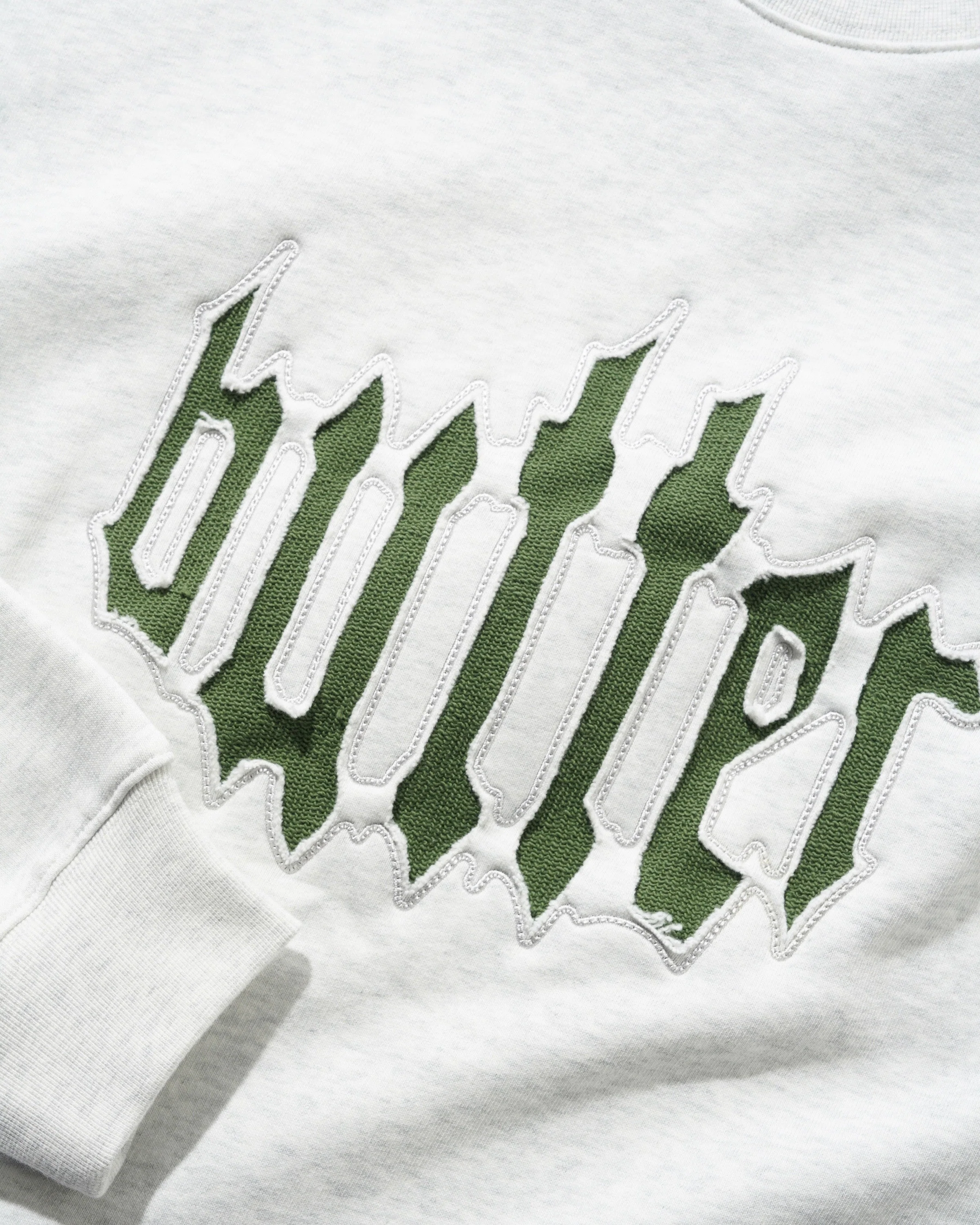 Cut Out Applique Crewneck, Ash - Image 2