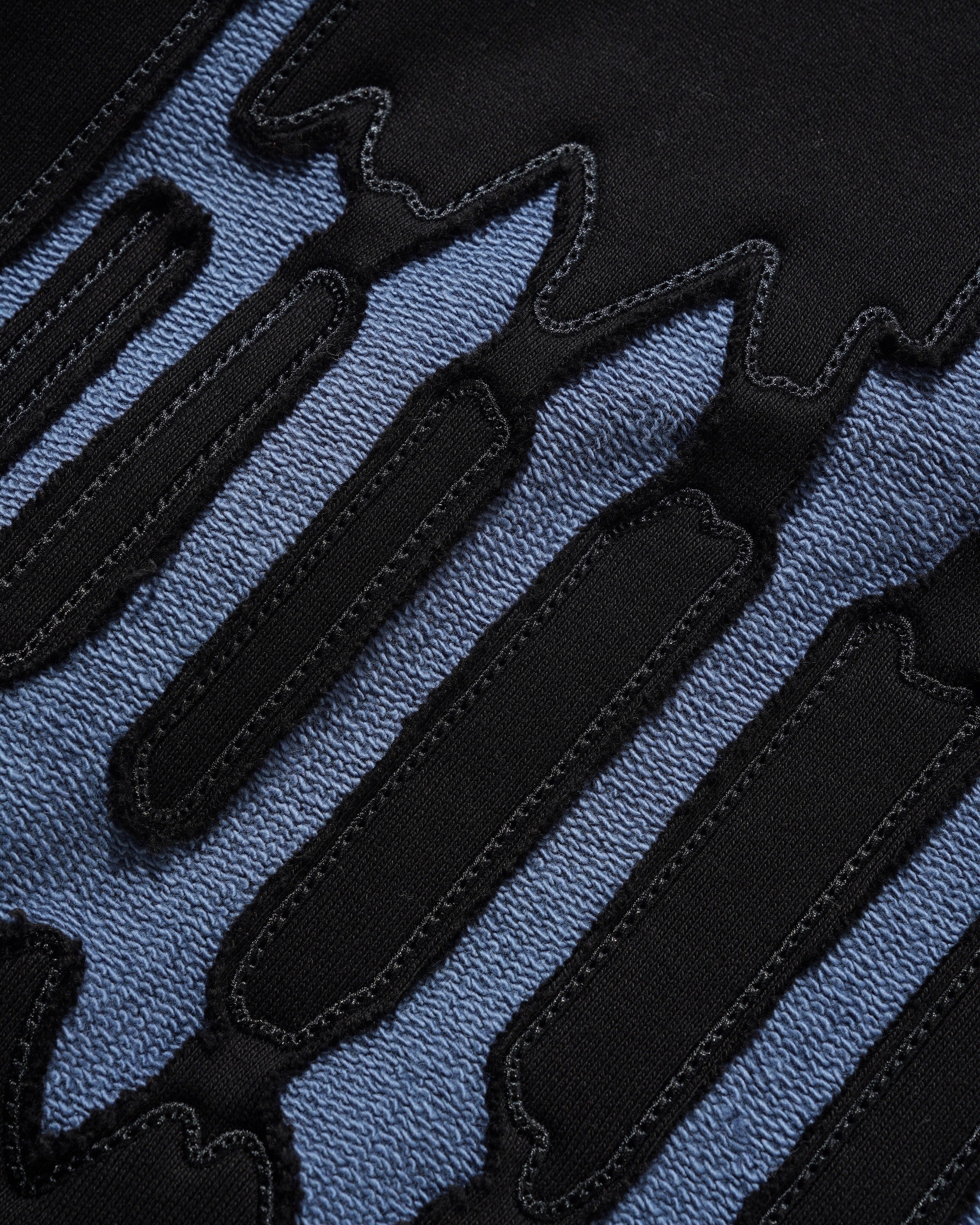 Cut Out Applique Crewneck, Black - Image 3