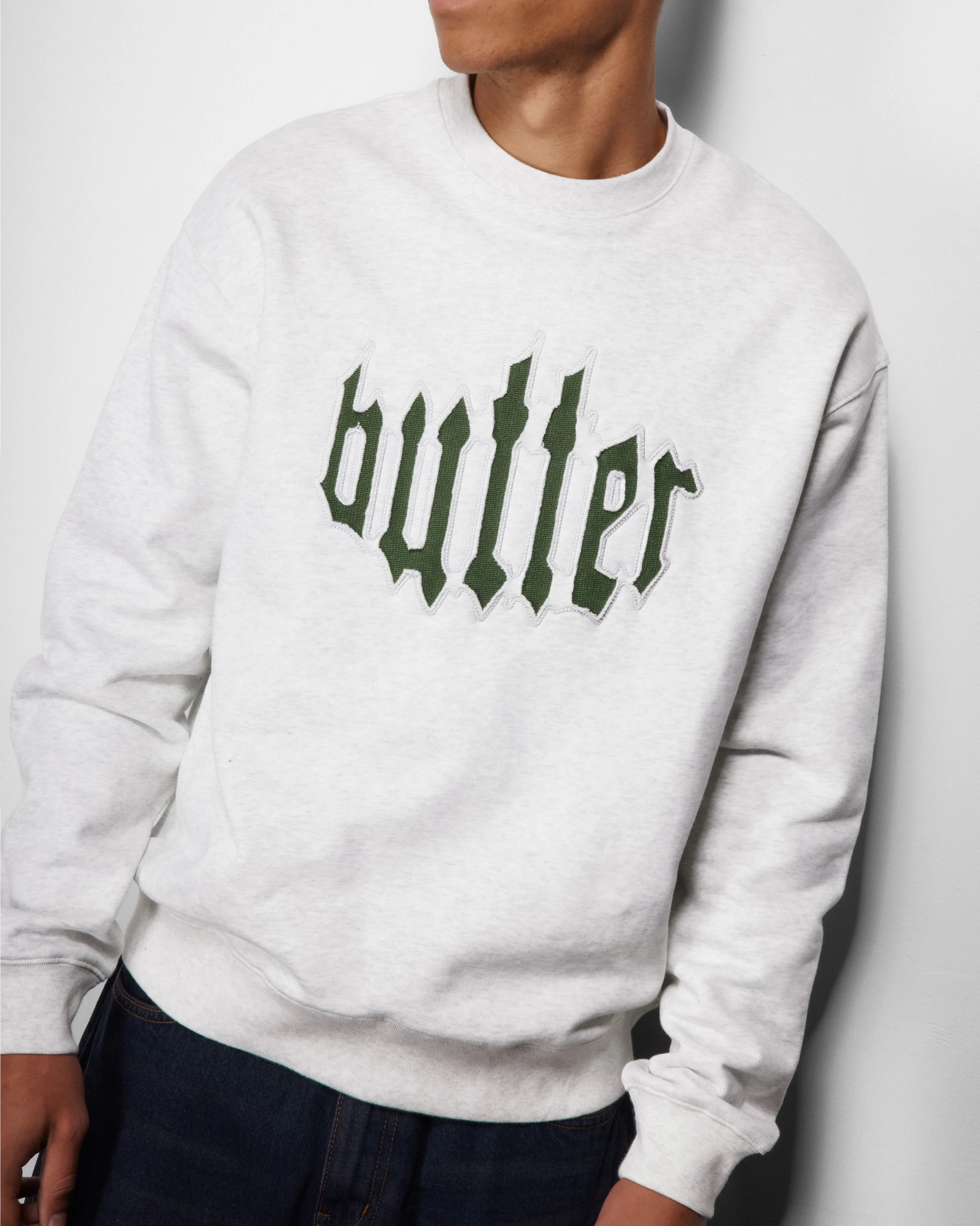Cut Out Applique Crewneck, Black - Image 5