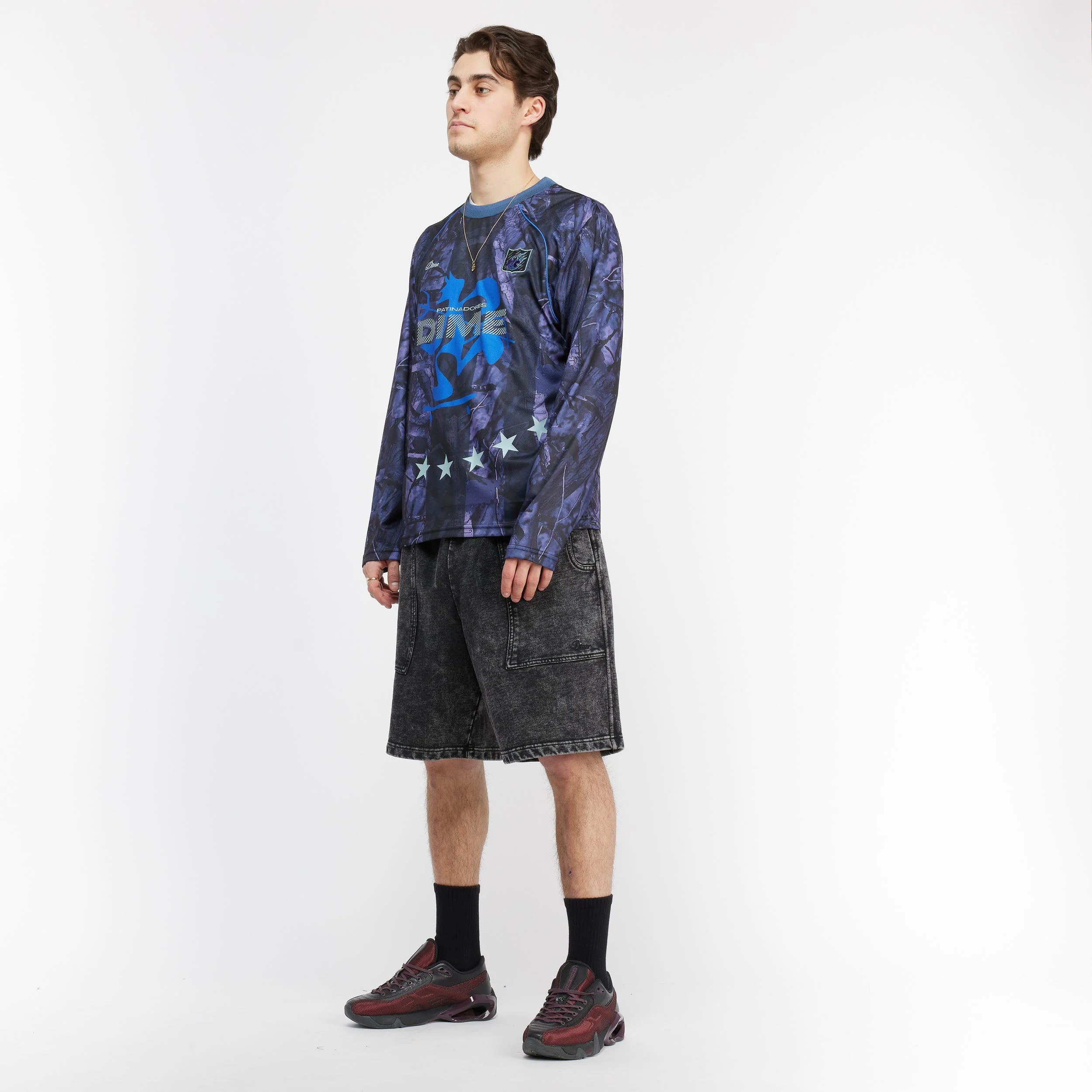 Cyclone French Terry Shorts, Black Snow Washed - Image 3