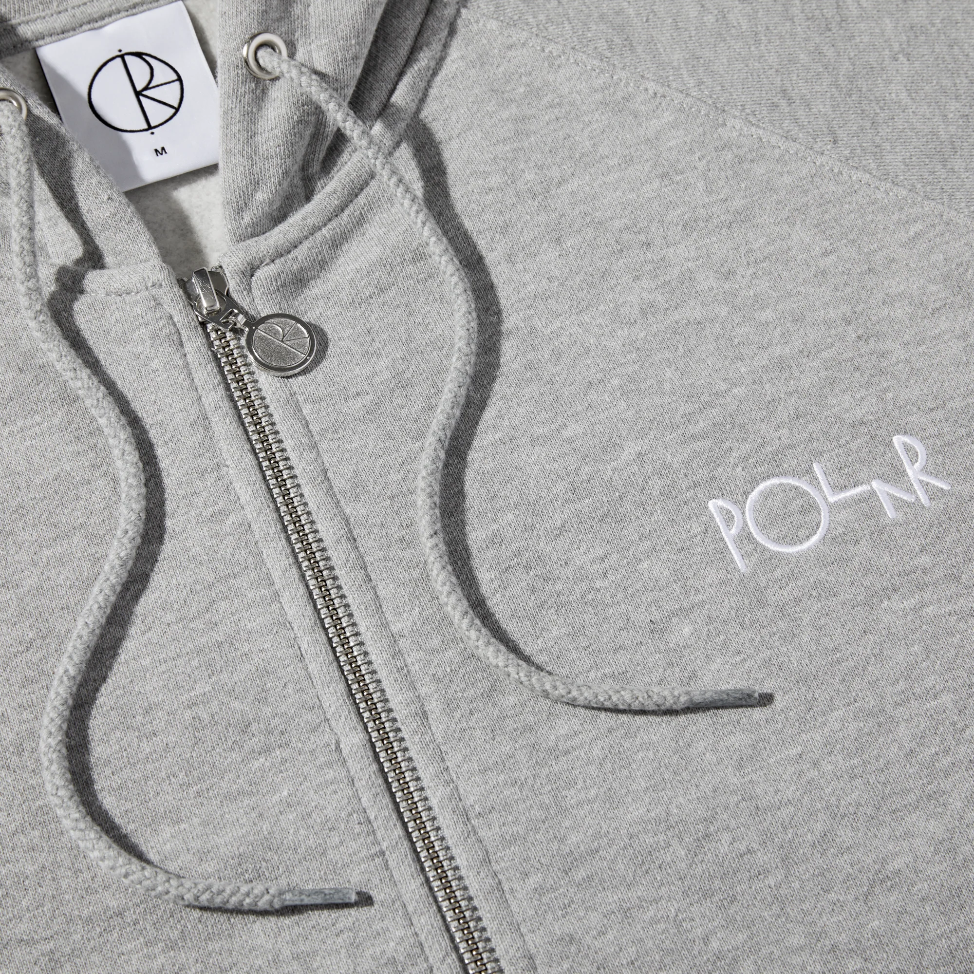 Default Zip Hoodie, Heather Grey - Image 3