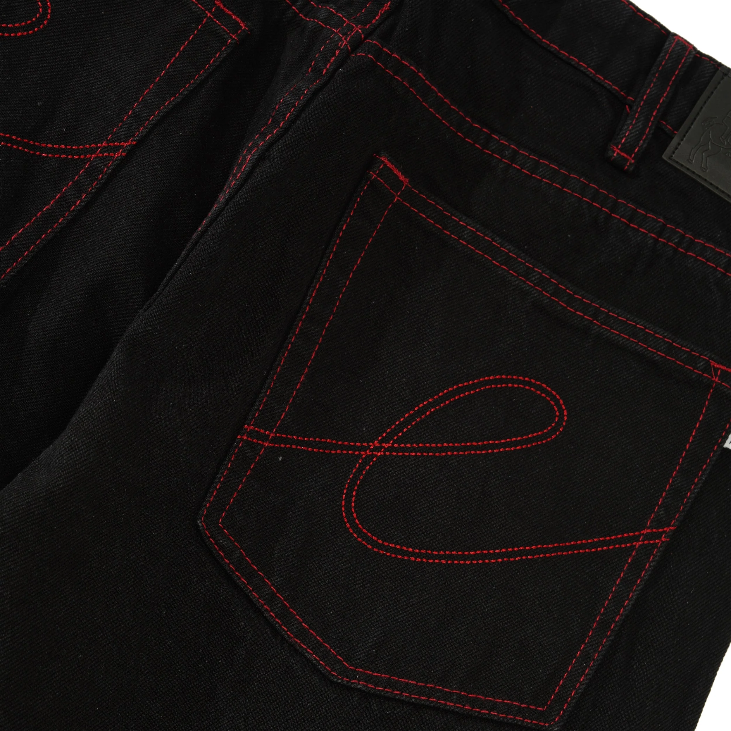 Denim Ranger Jeans, Black / Red Stitch - Image 4