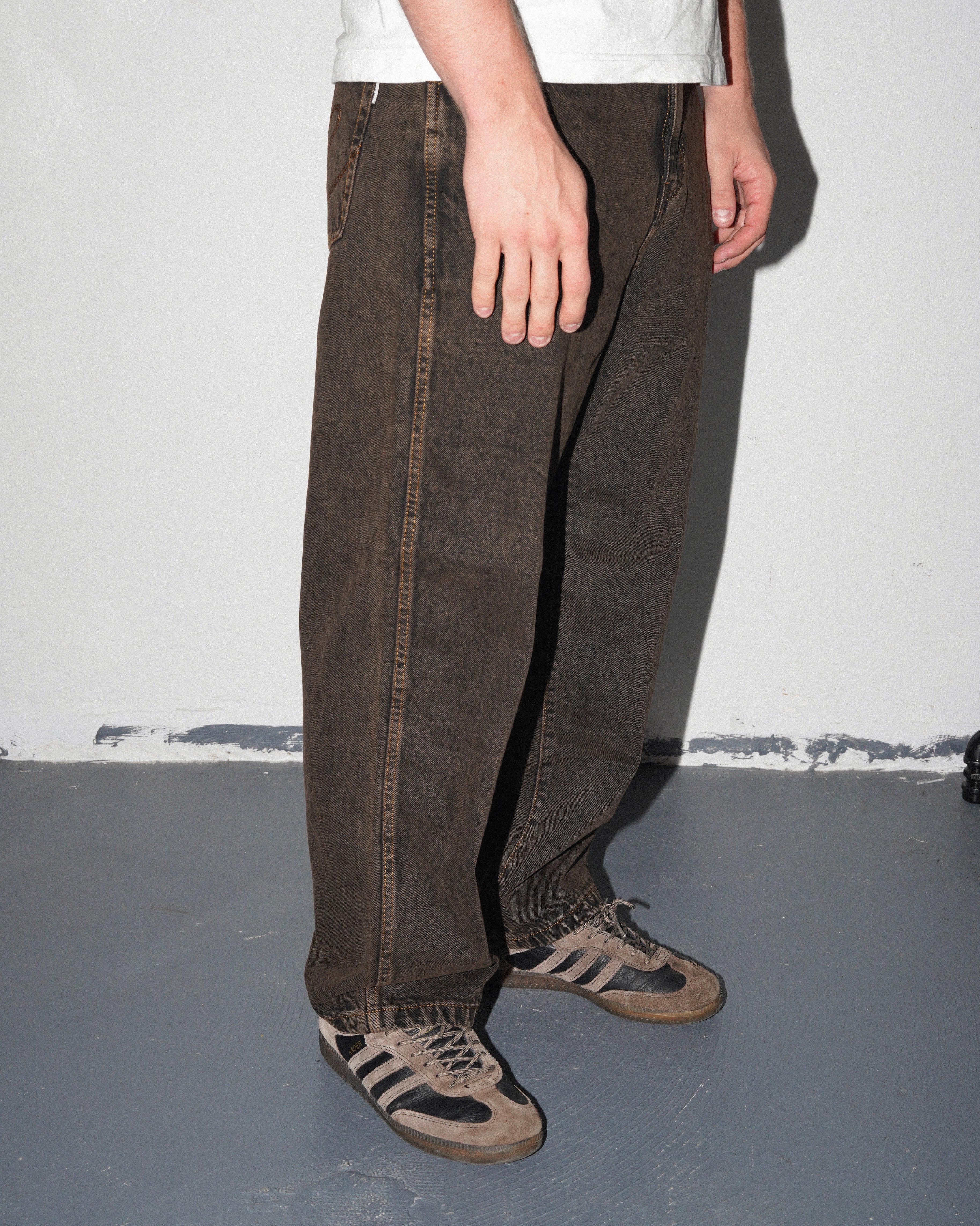 Denim Ranger Jeans, Brown Acid Wash - Image 4