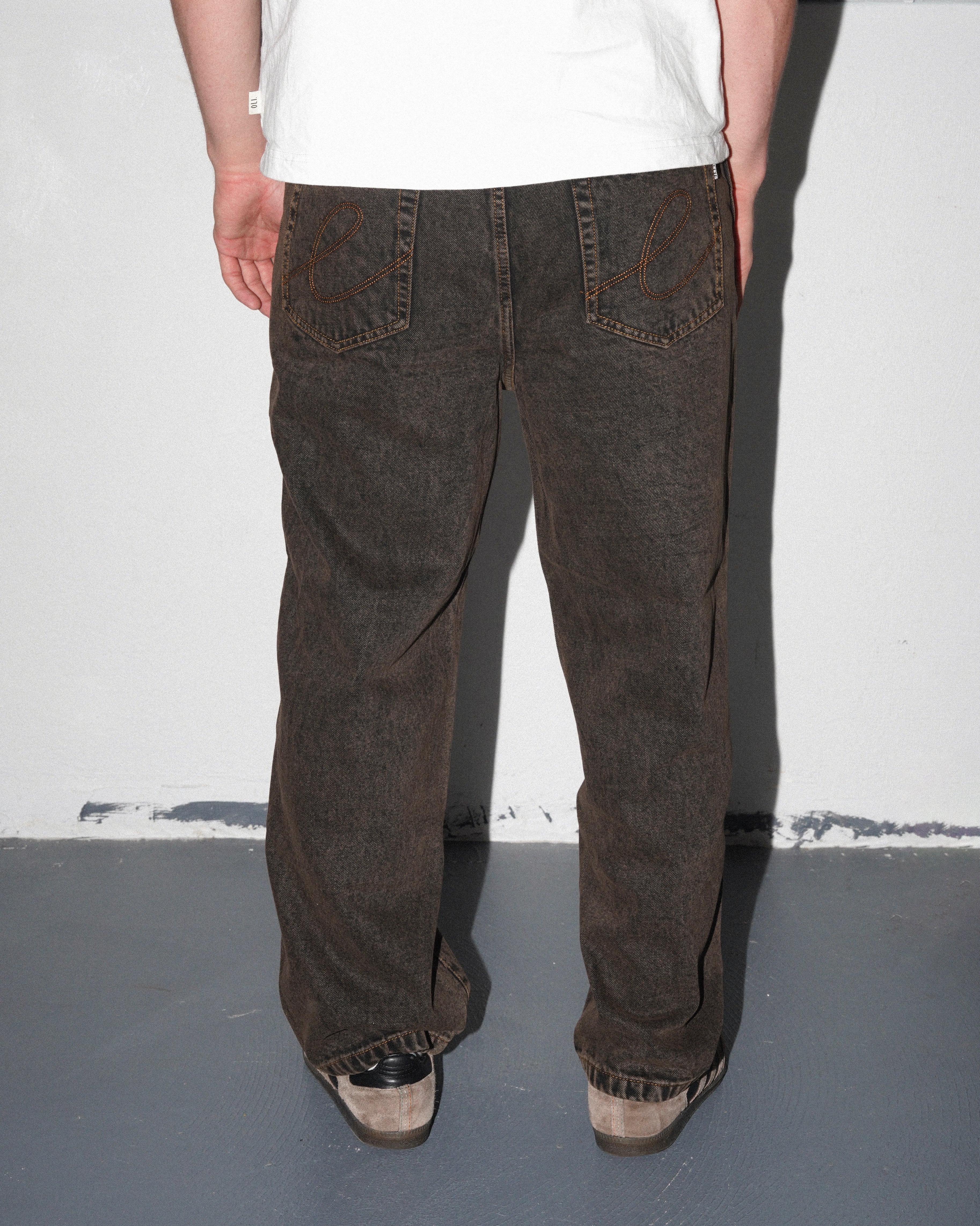 Denim Ranger Jeans, Brown Acid Wash - Image 5