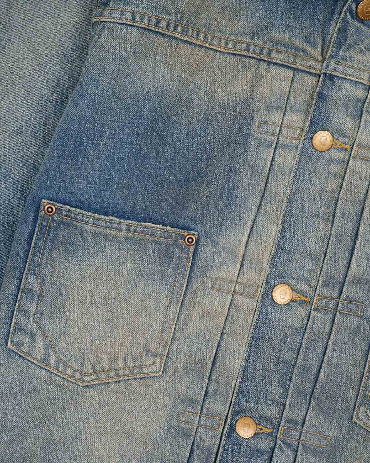 Denim Trucker Jacket, Washed Indigo - Image 3