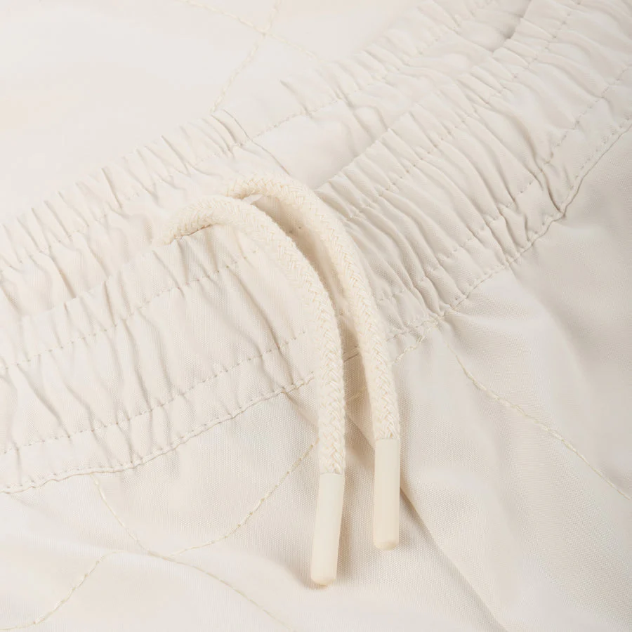 Wave Quilted Shorts, Cream - Image 2
