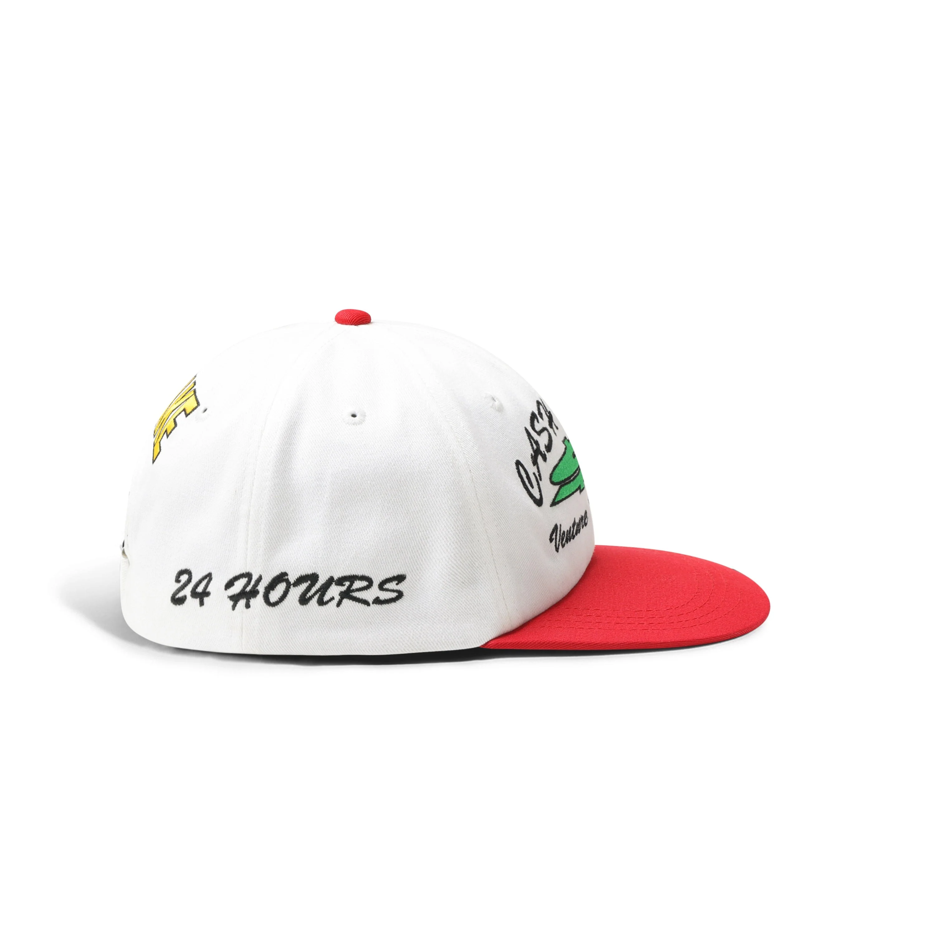 Dollar Sign 6 Panel Hat, White / Red - Image 2