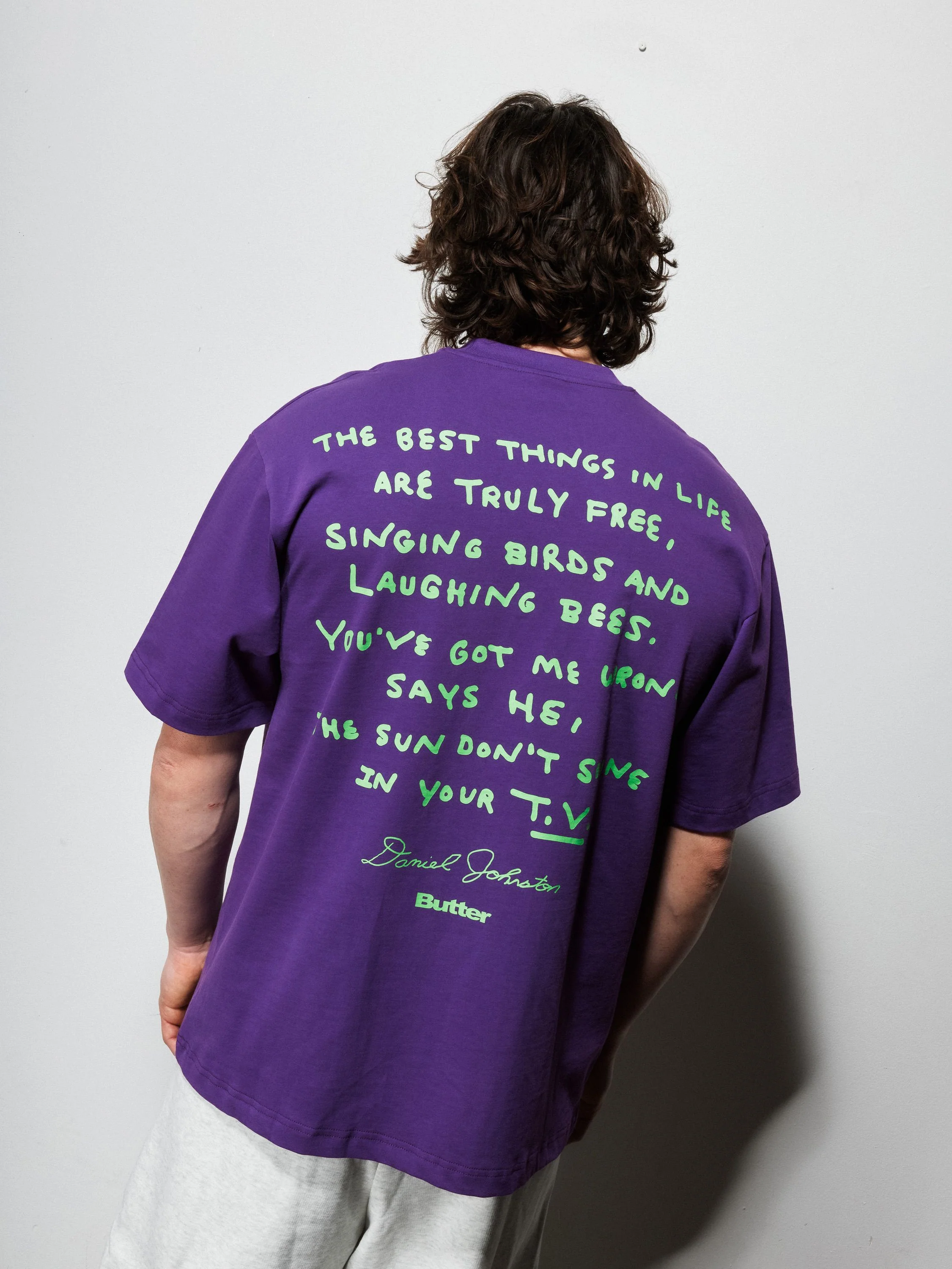 Don't Be Scared Tee, Grape - Image 3