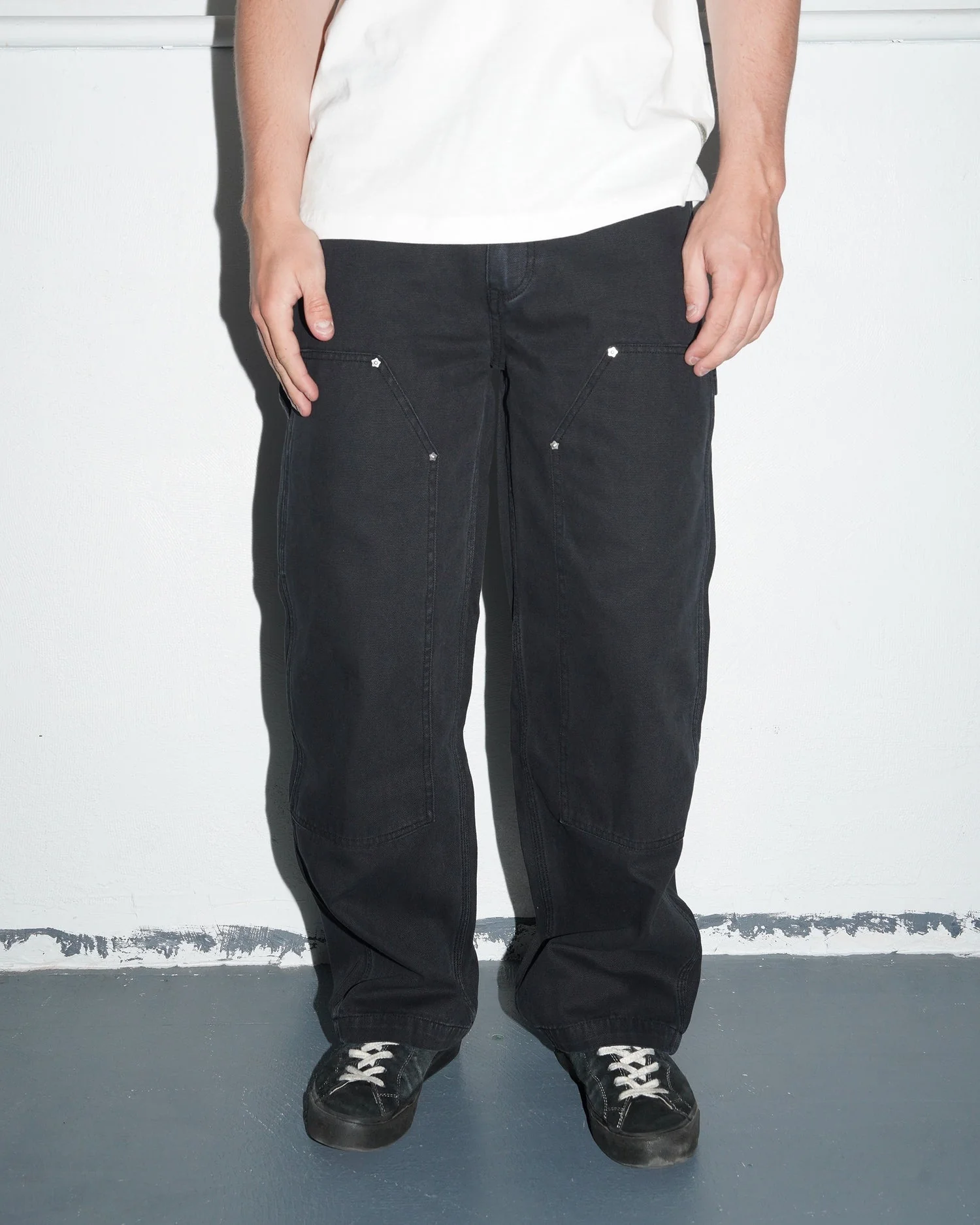 Double Knee Carpenter Pant, Used Black - Image 9