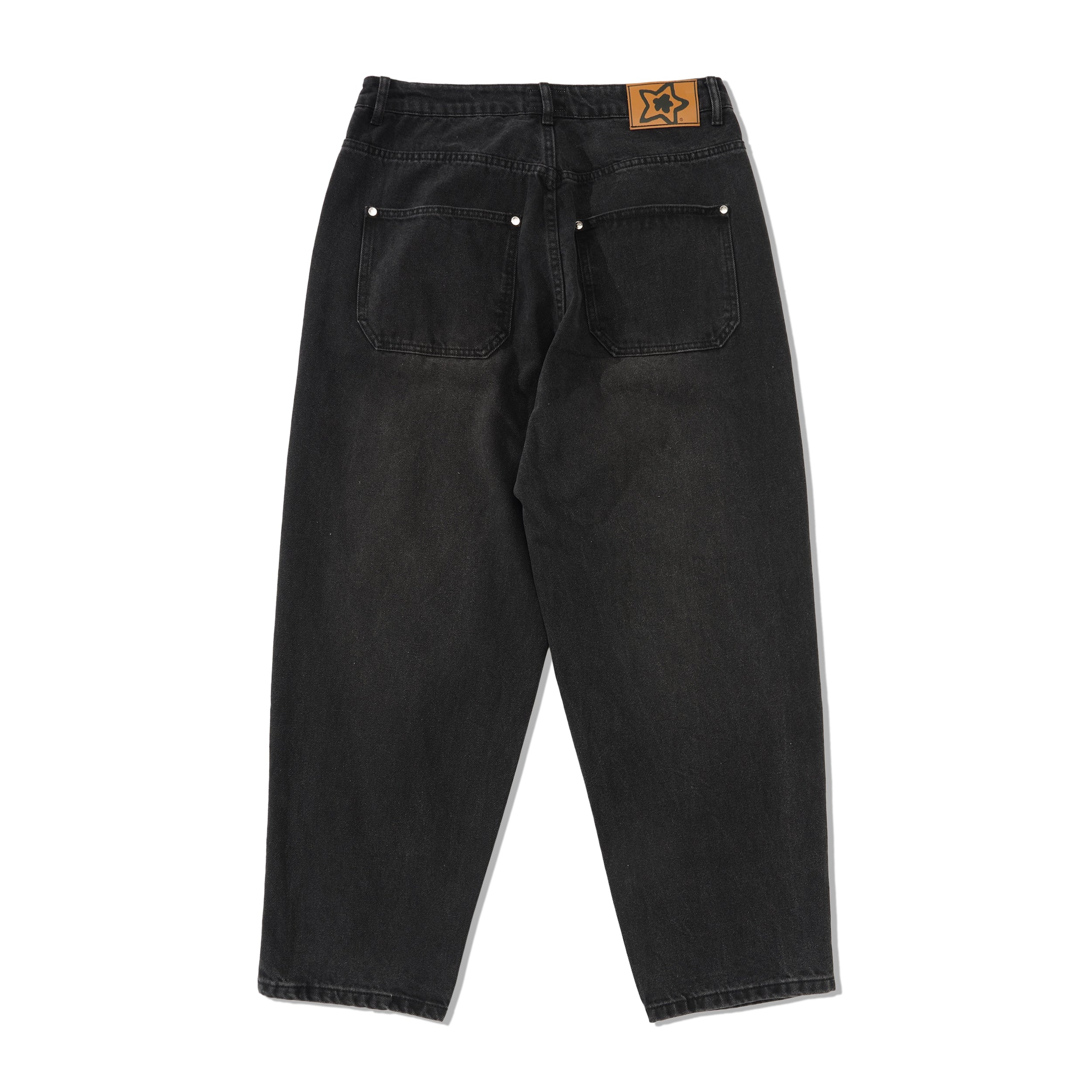 Double Knee Star Jeans, Black - Image 2