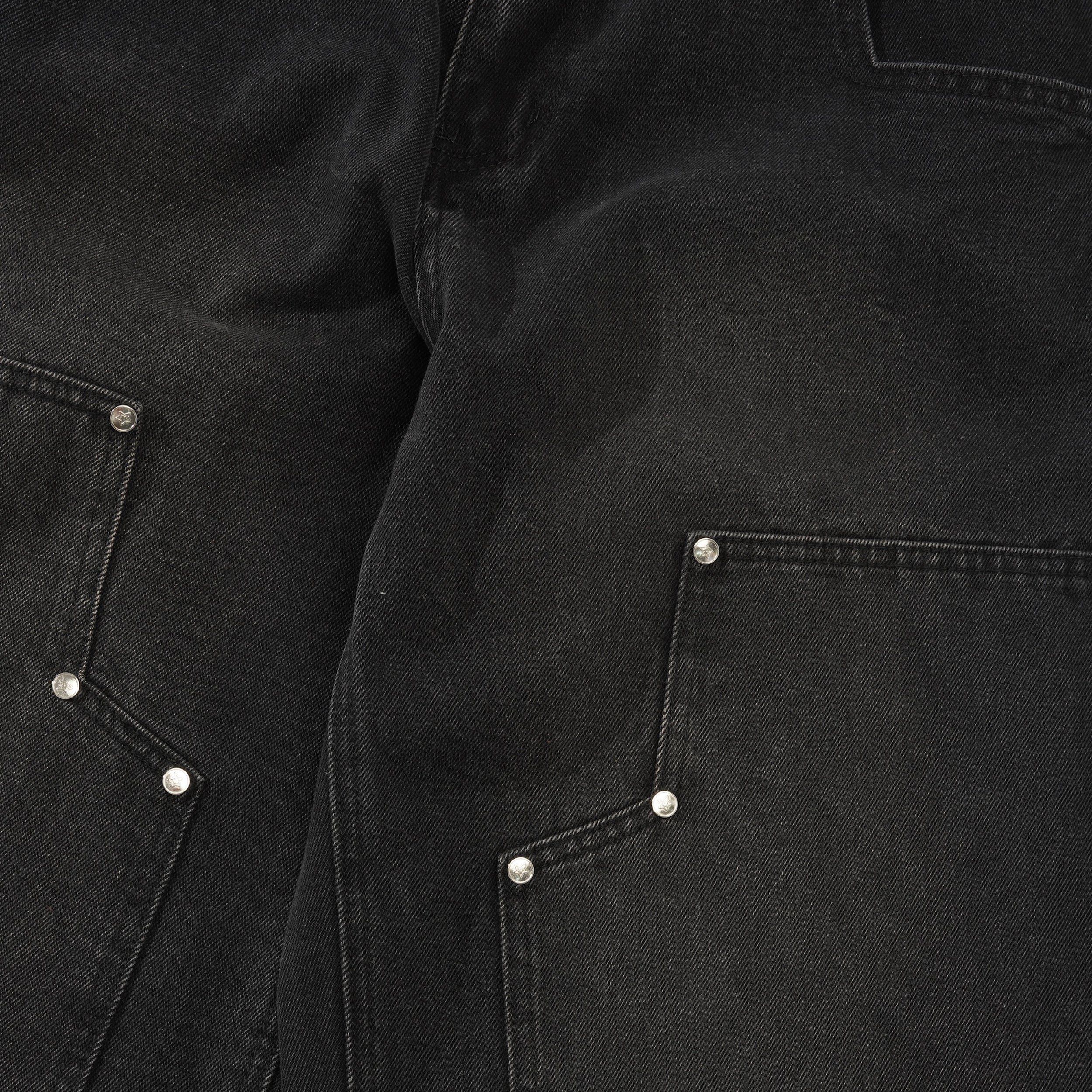 Double Knee Star Jeans, Black - Image 3