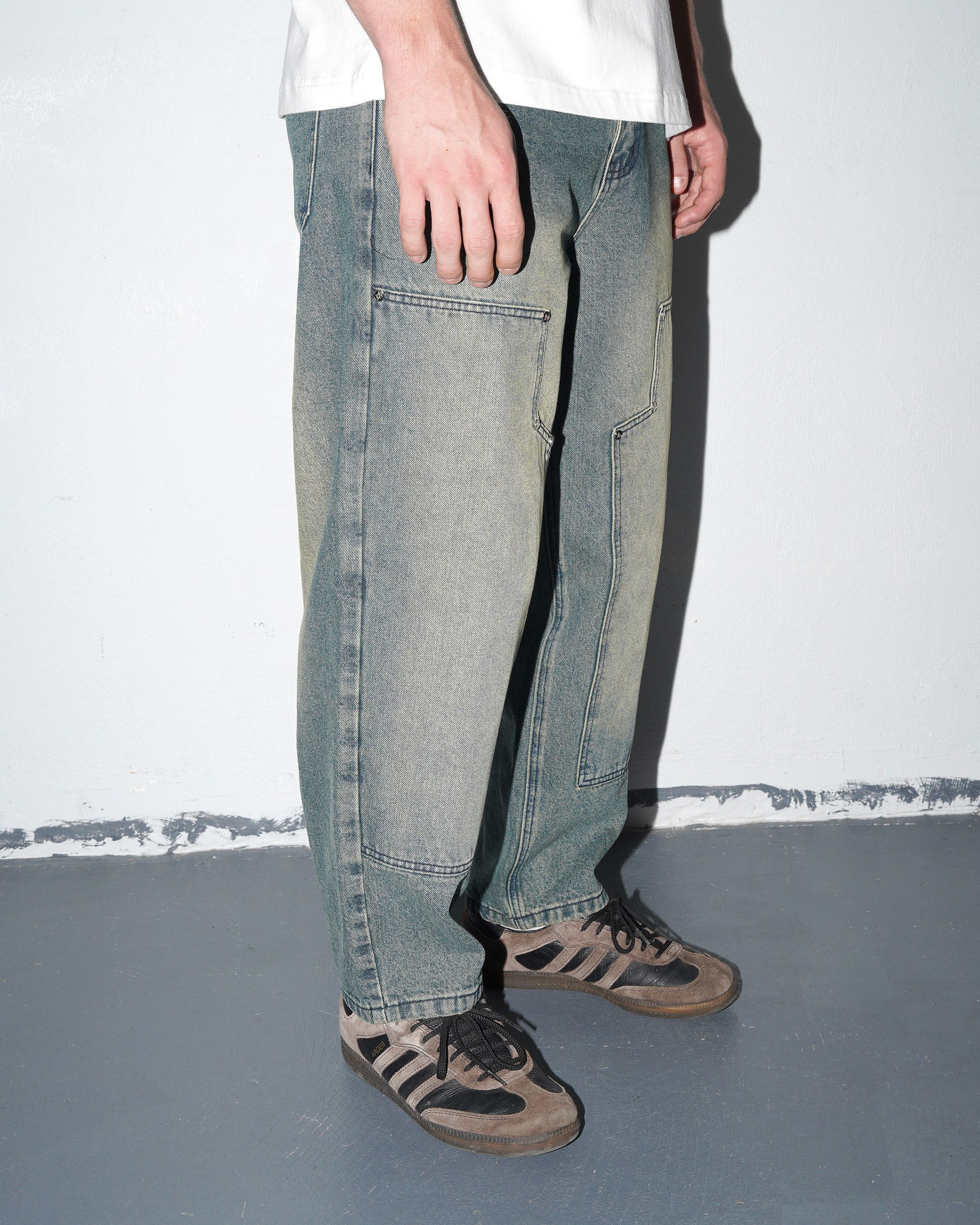 Double Knee Star Jeans, Blue - Image 6