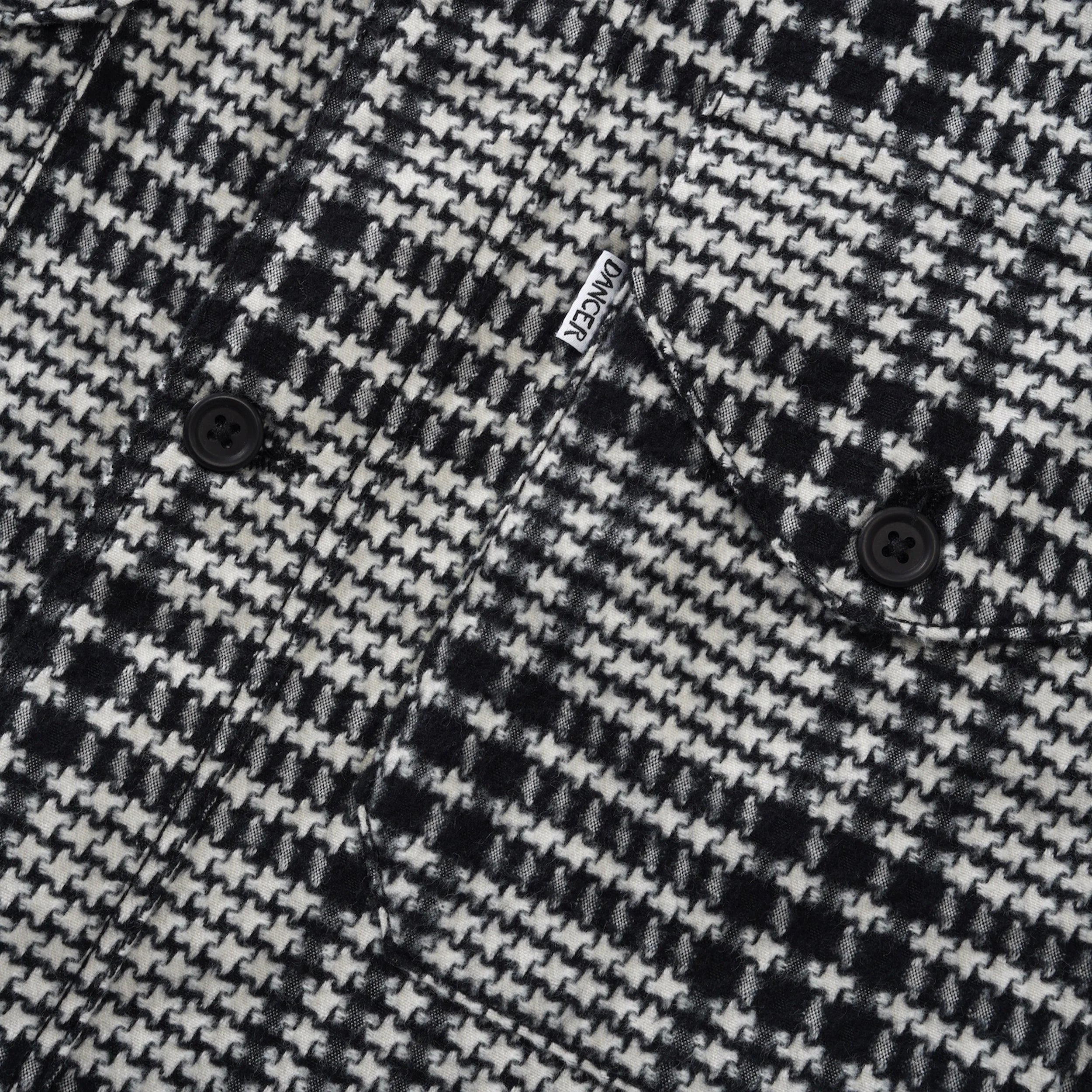 Double Pocket Tartan Overshirt, Black - Image 2