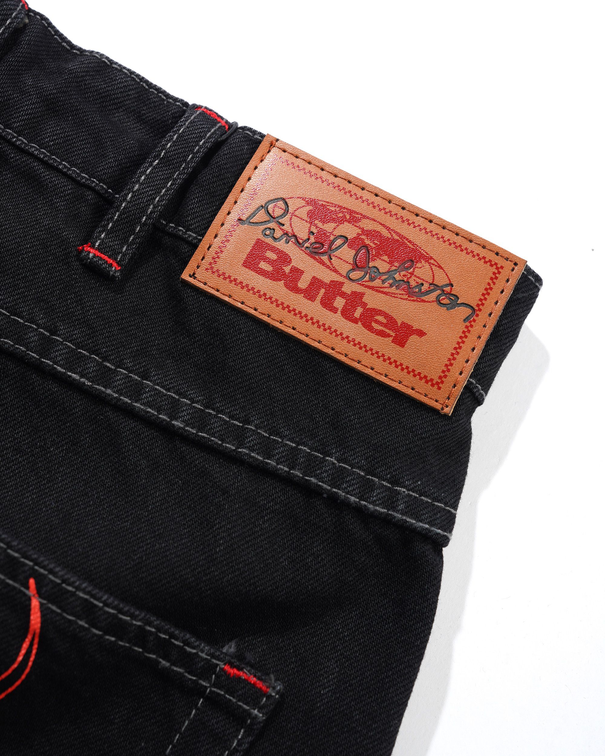 Dragon Denim Shorts, Washed Black - Image 5