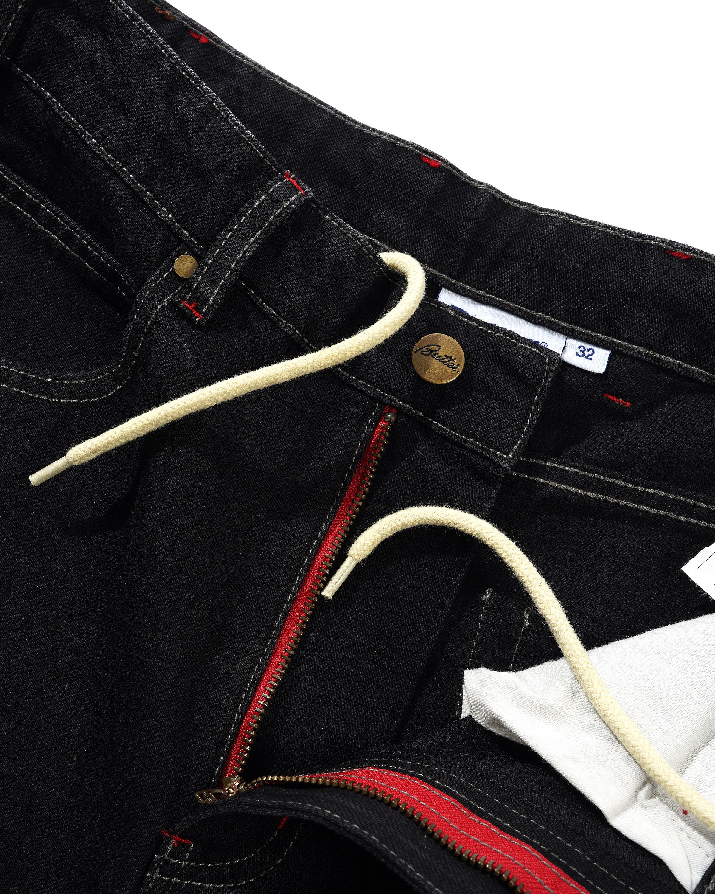 Dragon Denim Shorts, Washed Black - Image 6
