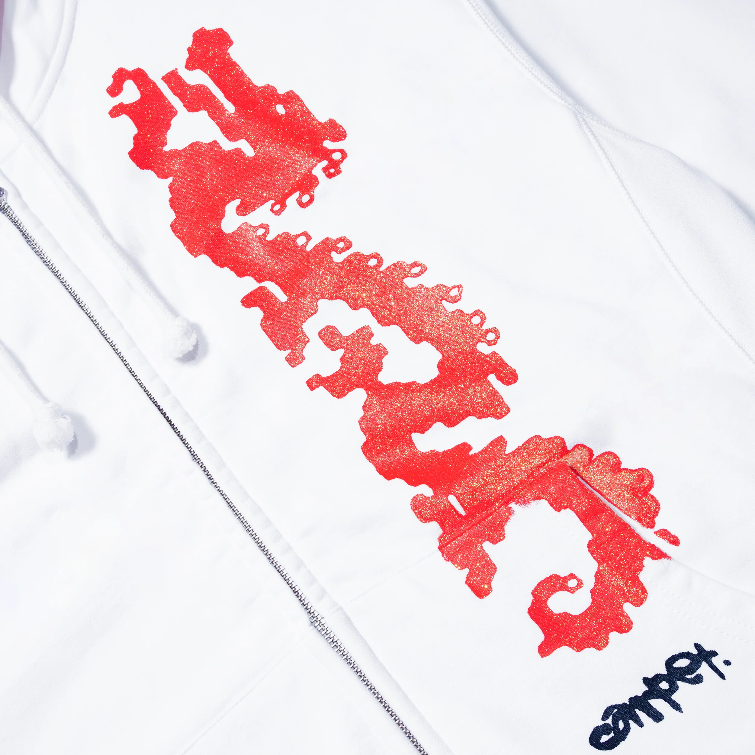 Dragon Zip-Thru Pullover Hood, White - Image 2
