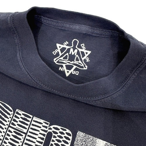 'Drain Is A Magazine' Tee Designed By Ed Davis, Navy - Image 3