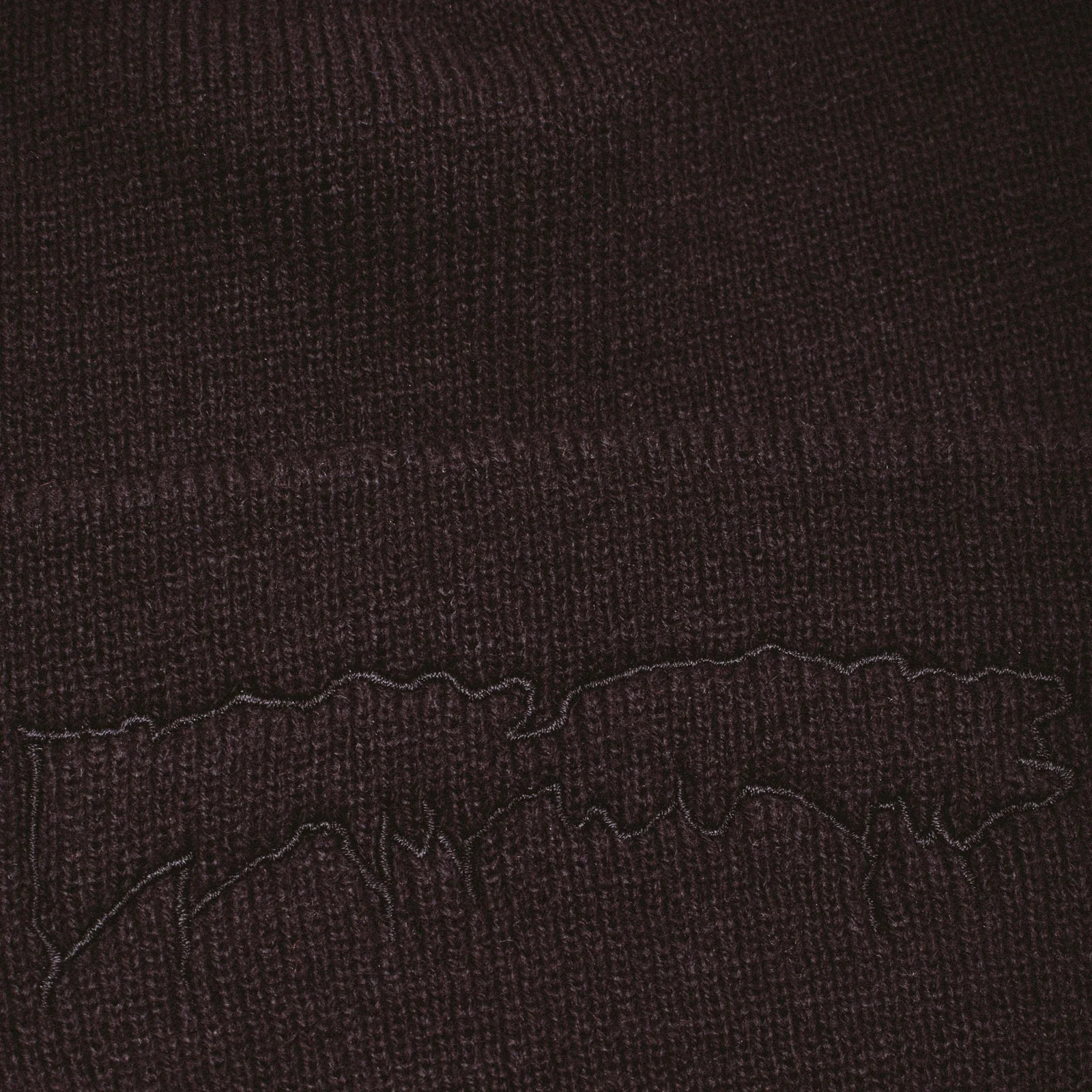 Drip Embroidered Beanie, Black - Image 2