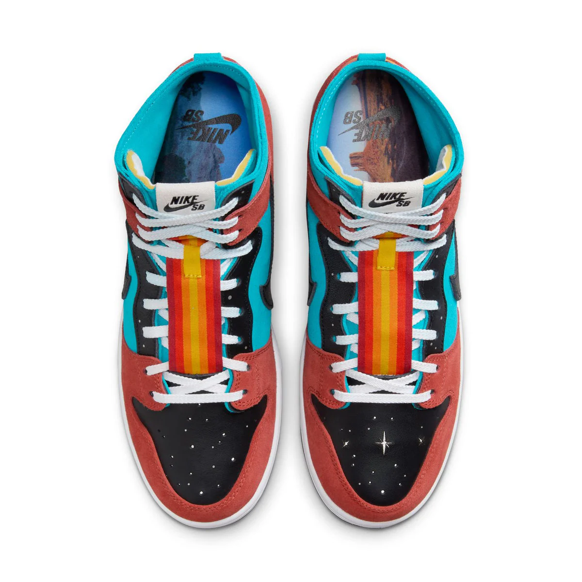 Dunk Hi Decon 'The Navajo Arts', Red / Teal / Black - Image 3