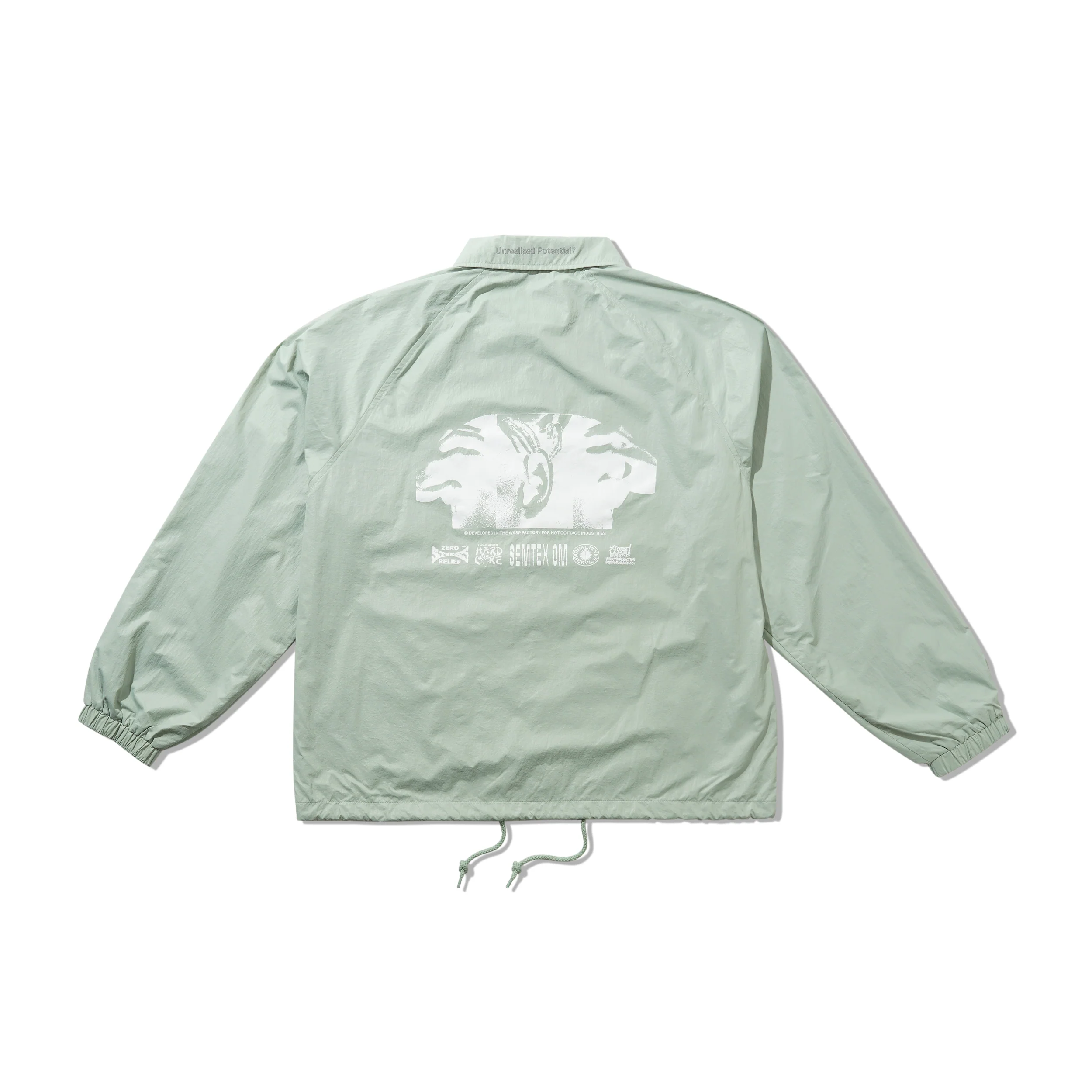 Ed Davis Coach Jacket, Grey Olive - Image 5