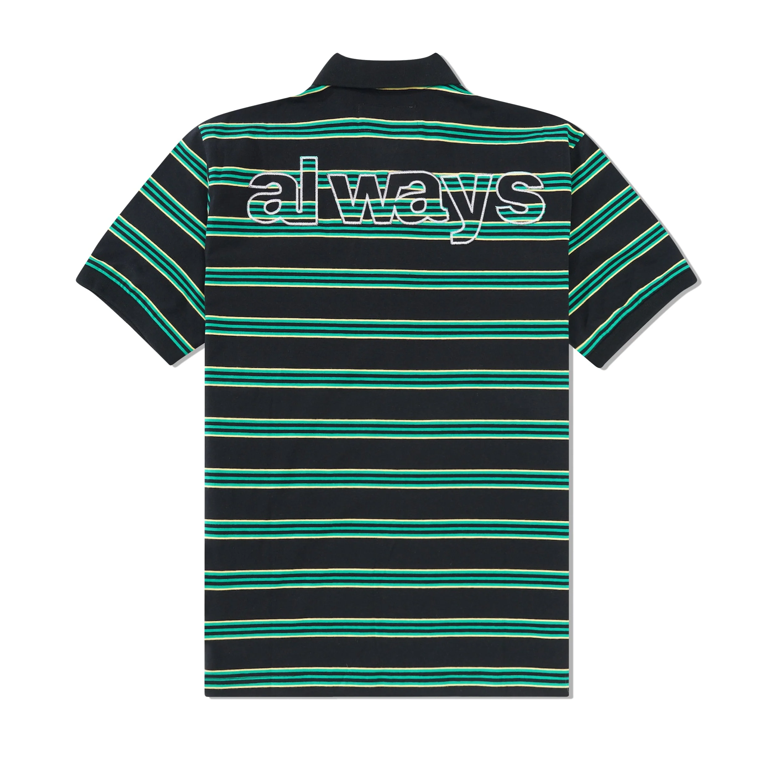 Educated Applique Polo Shirt, Black / Green - Image 3