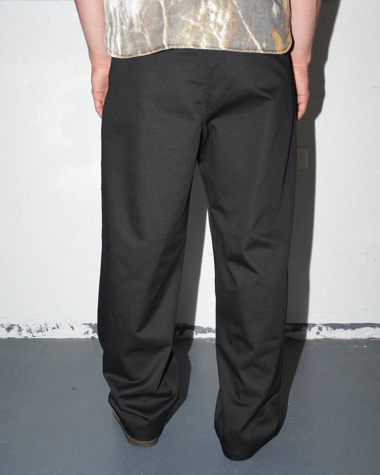 Elastic Waist Baggy Pant, Black - Image 7
