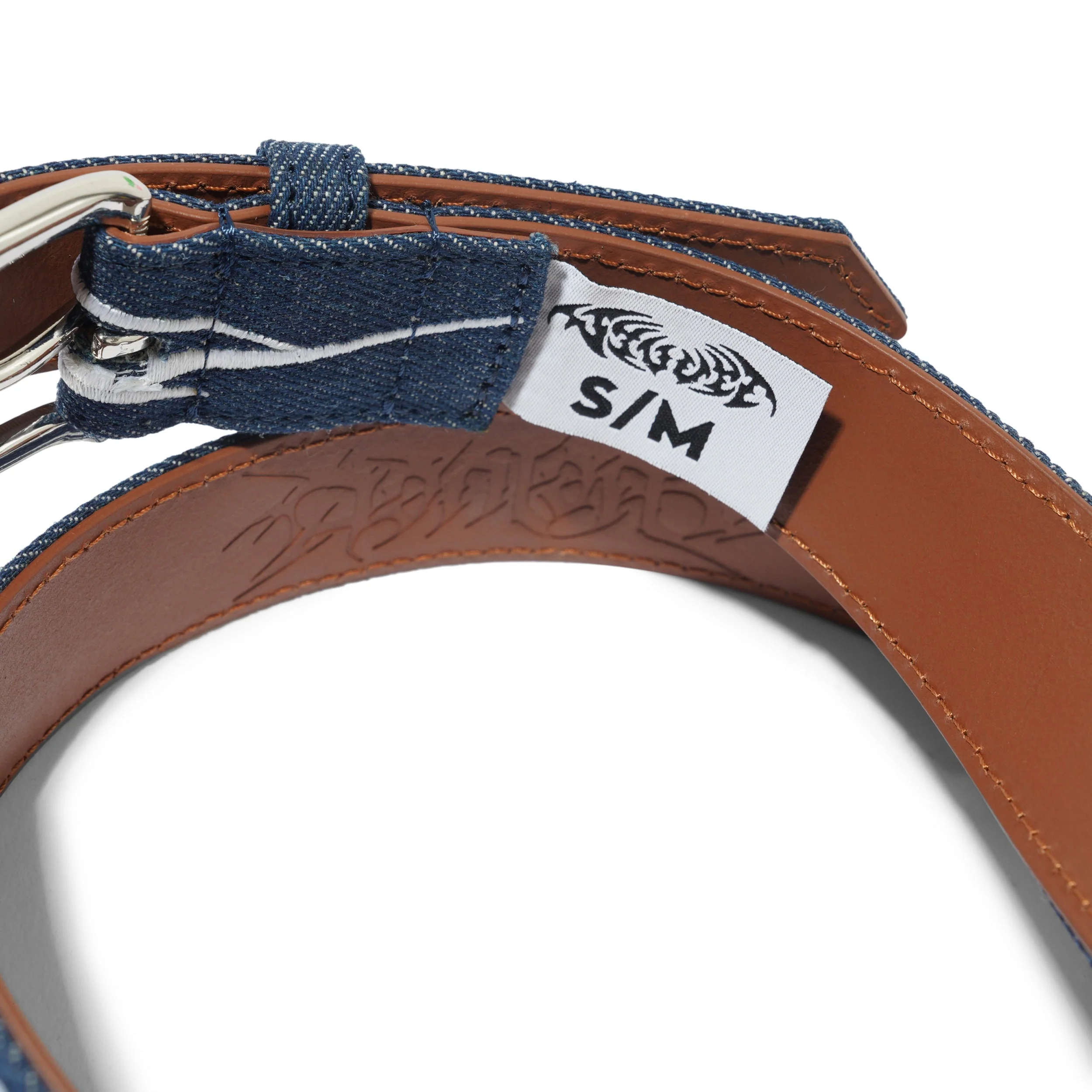 Embroidered Barb Belt, Navy - Image 2