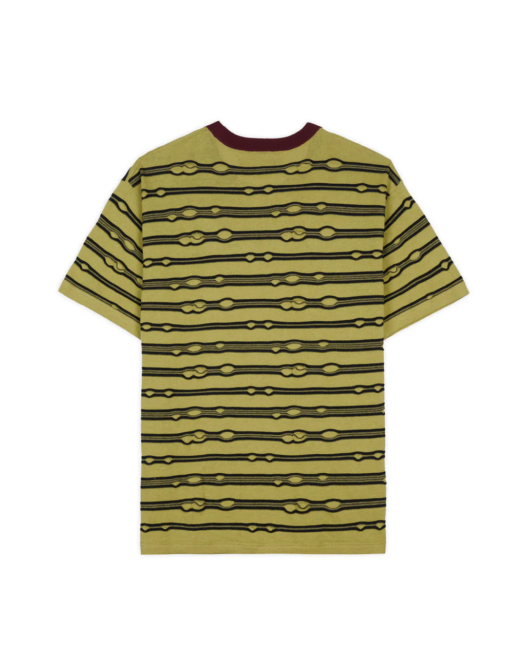 Embroidered Puckered Stripe Shirt, Lime - Image 2